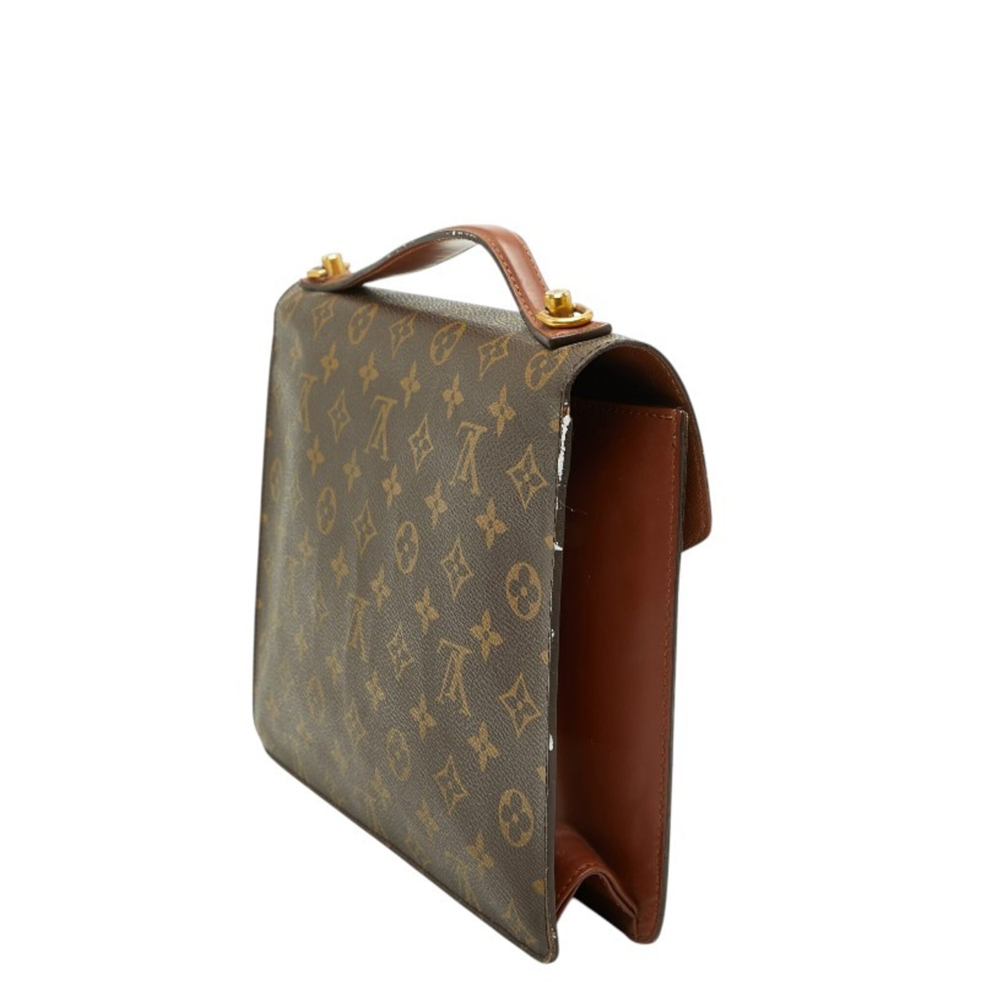 Louis Vuitton Brown Pvc Leather Handbag Shoulder Bag (Pre-Owned)