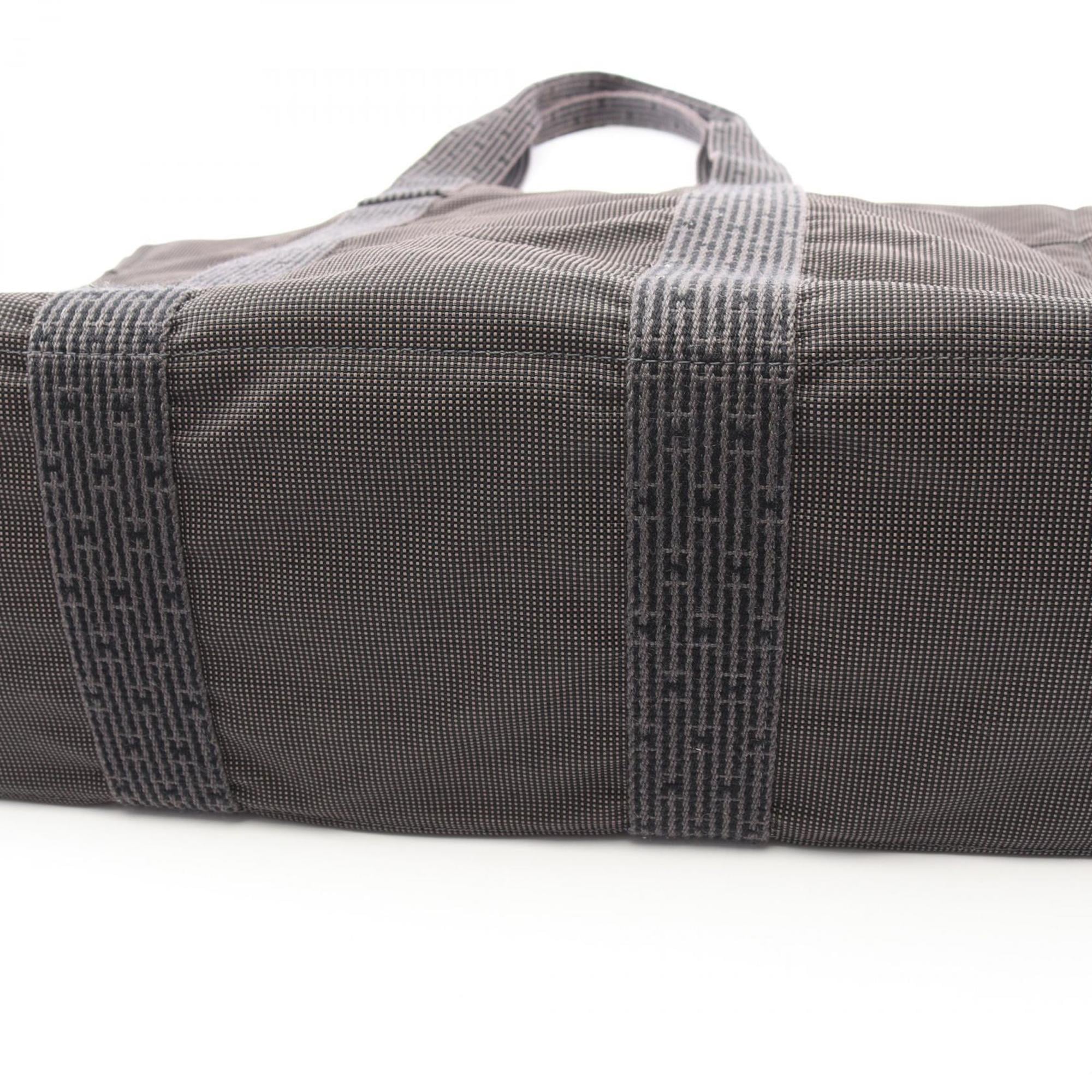 Hermes Gray Nylon Canvas Tote Bag (Pre-Owned)