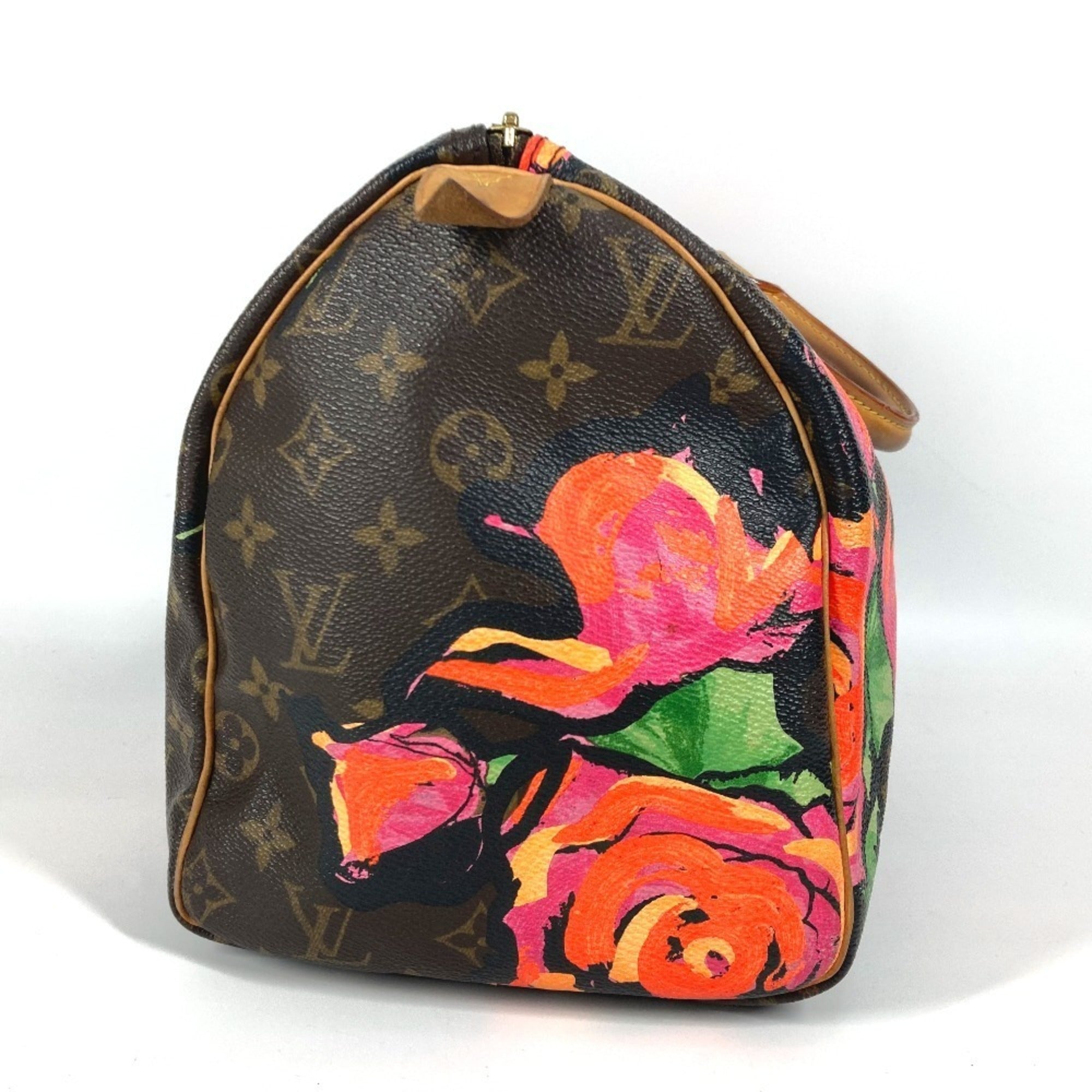 Louis Vuitton Brown Pink Canvas Boston Bag Handbag (Pre-Owned)