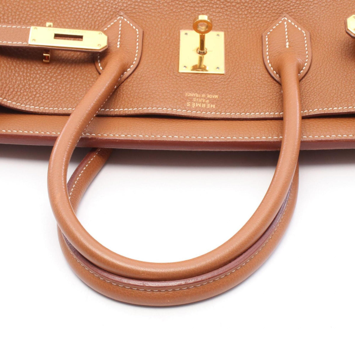 Hermes Brown Taurillon Clemence Leather Handbag (Pre-Owned)