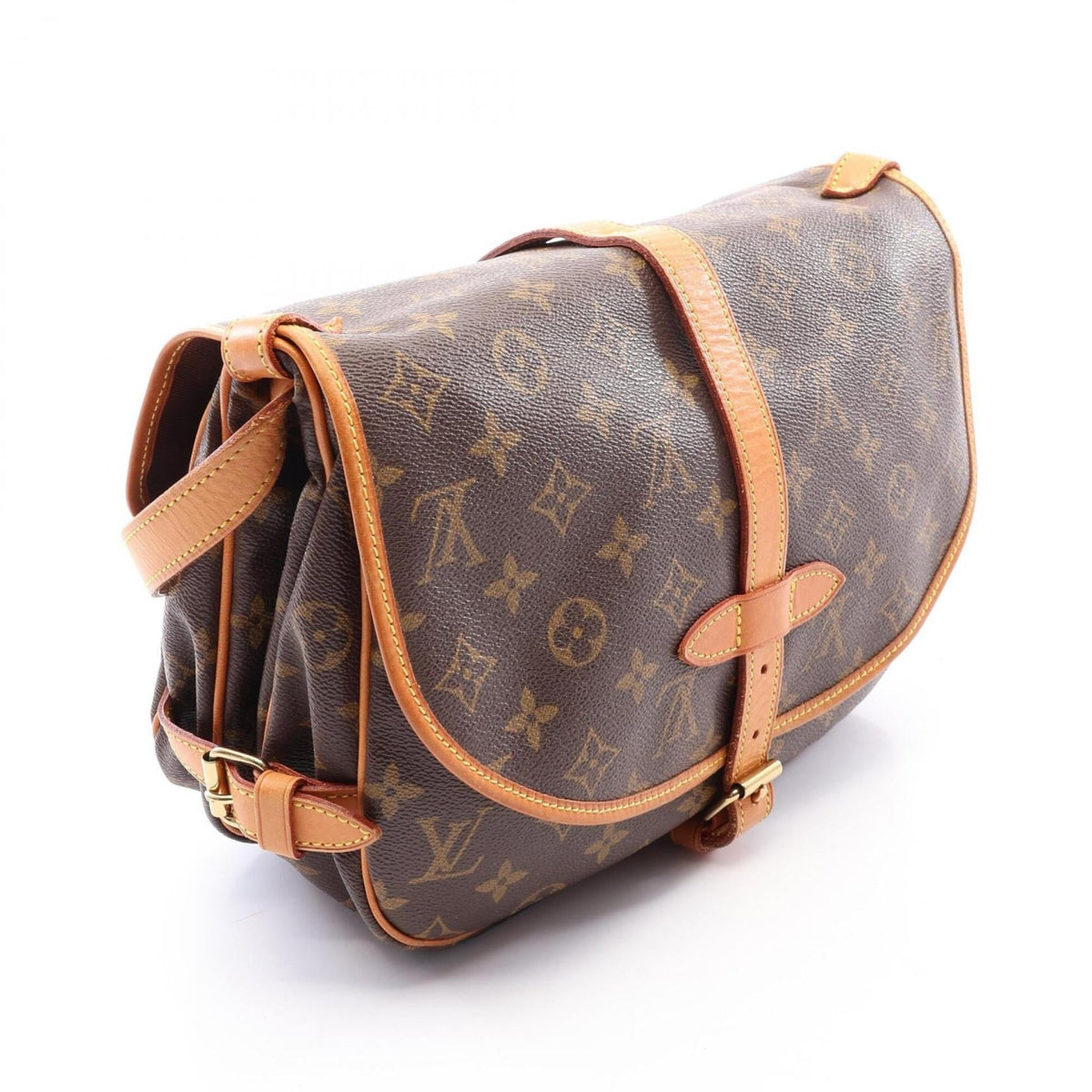 Louis Vuitton Brown Coated Canvas Pvc Monogram Leather Handbag Shoulder Bag (Pre-Owned)