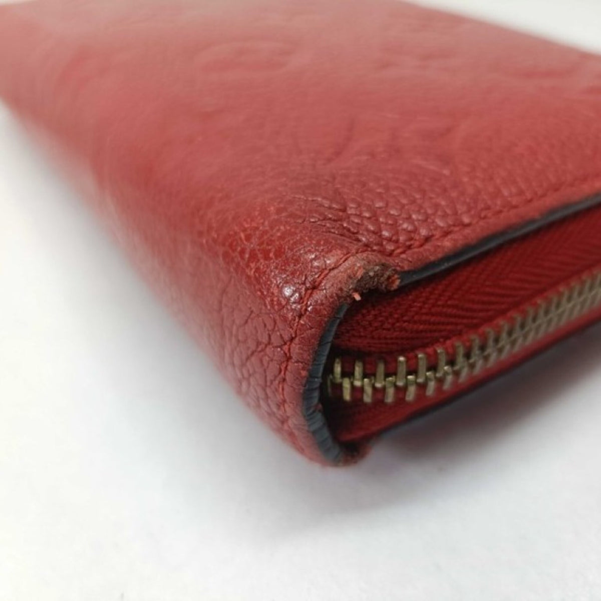 Louis Vuitton Monogram Empreinte Cerise Red Color Monogram Empreinte Long Wallet (Bi-Fold) (Pre-Owned)