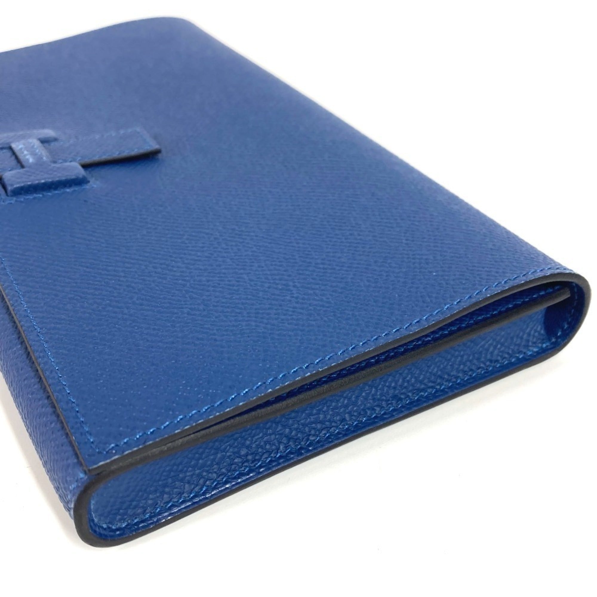 Hermes Blue Epsom Leather Long Wallet (Bi-Fold) (Pre-Owned)