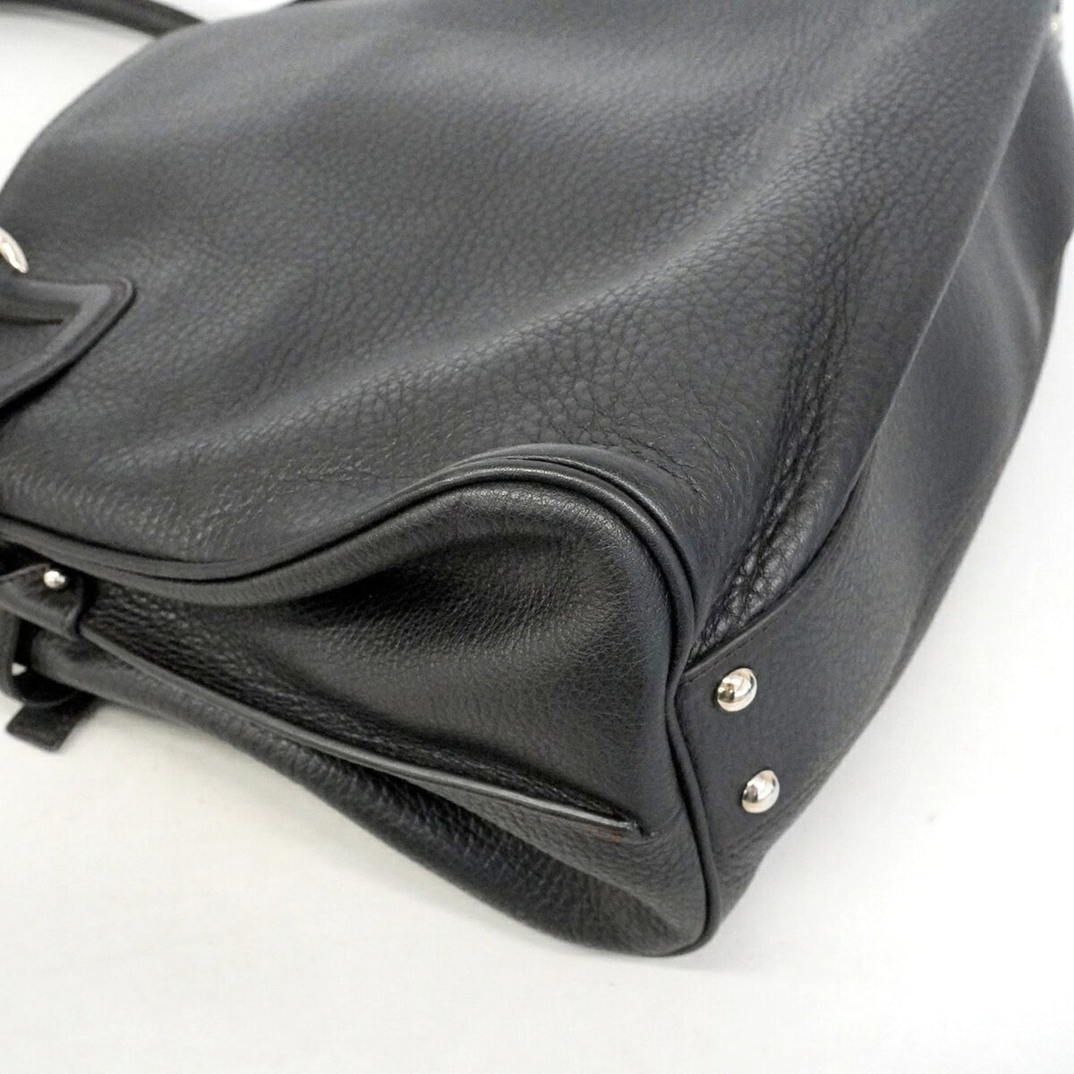 Salvatore Ferragamo Black Leather Handbag (Pre-Owned)