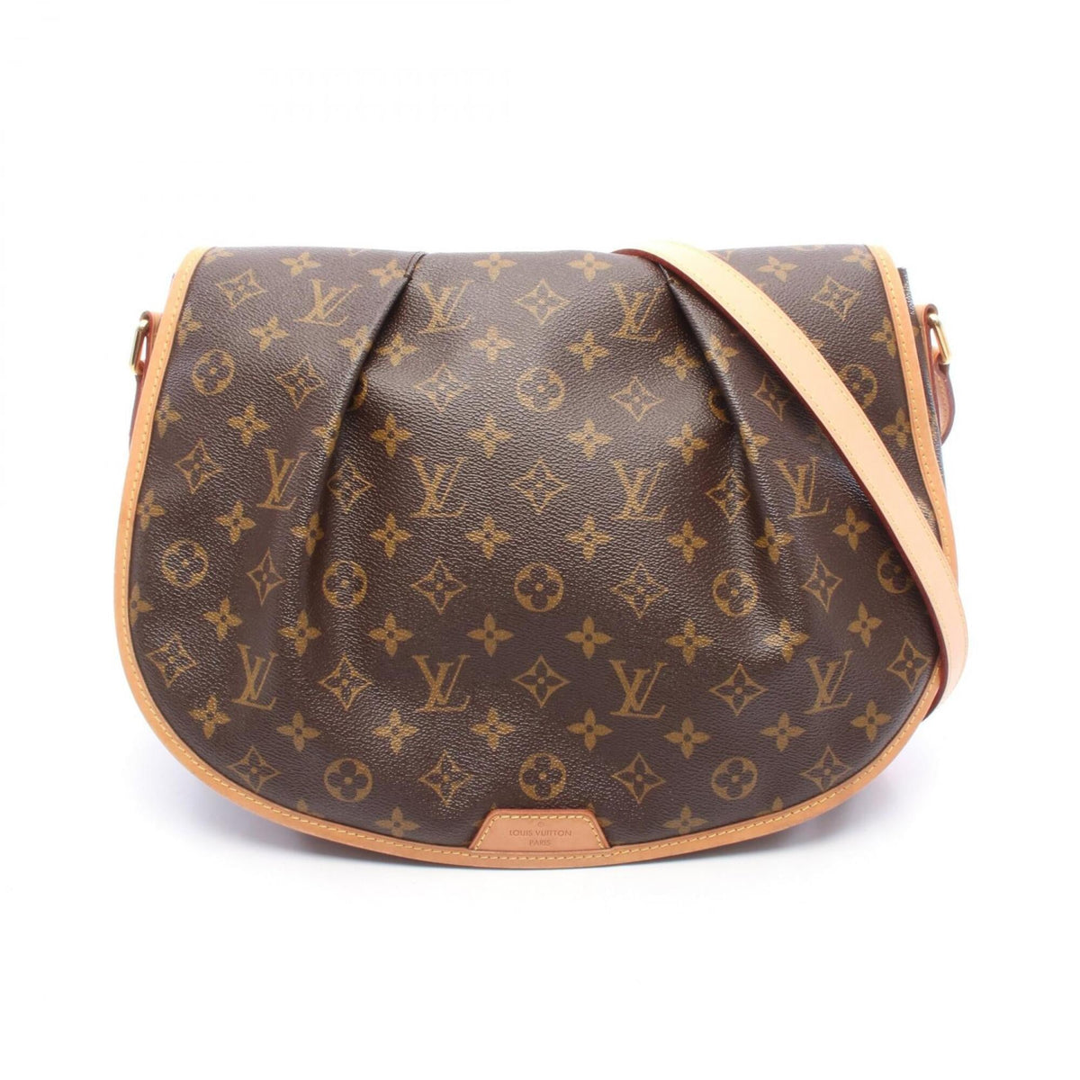 Louis Vuitton Brown Monogram Coated Canvas Leather Handbag Shoulder Bag (Pre-Owned)