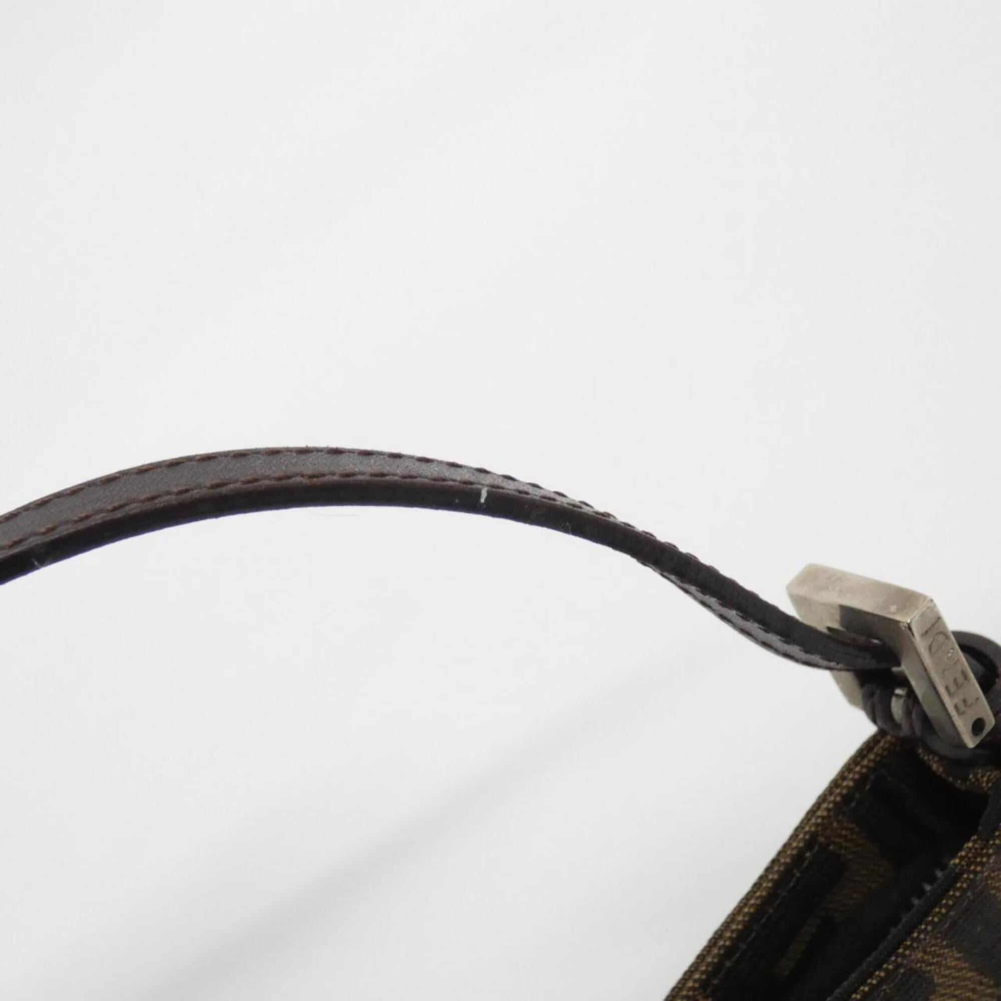 Fendi Brown Canvas Shoulder Bag (Pre-Owned)