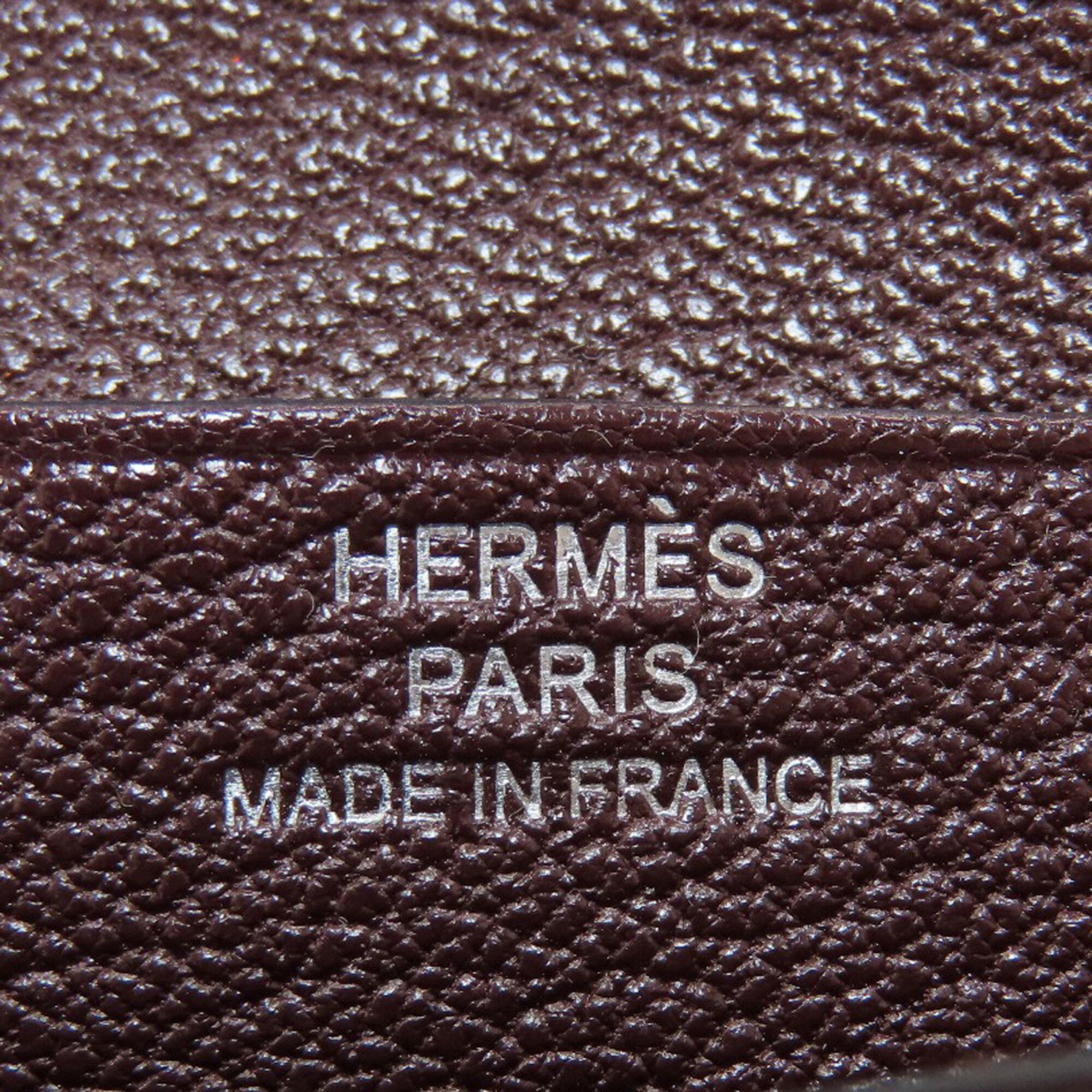 Hermes Bordeaux Chevre Leather Wallet (Bi-Fold) (Pre-Owned)