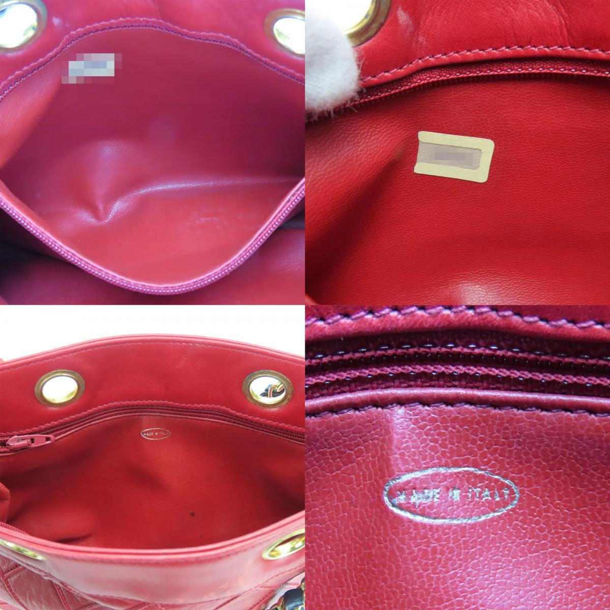 Chanel Bicolor Red Color Leather Shoulder Bag (Pre-Owned)