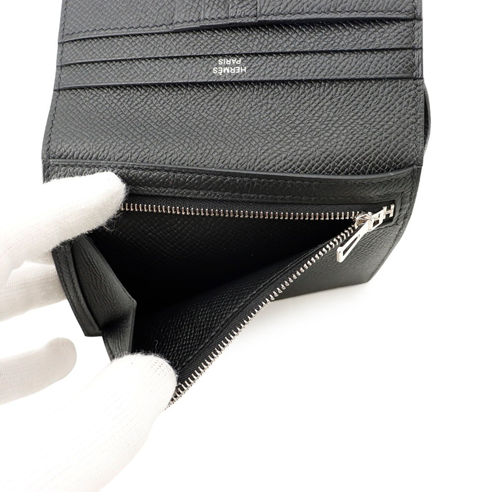 Hermes Black Epsom Leather Wallet (Bi-Fold) (Pre-Owned)