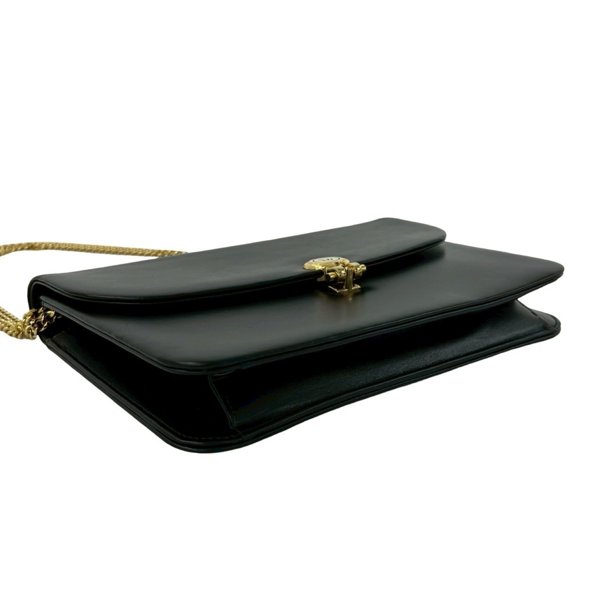 Christian Dior Black Leather Shoulder Bag (Pre-Owned)