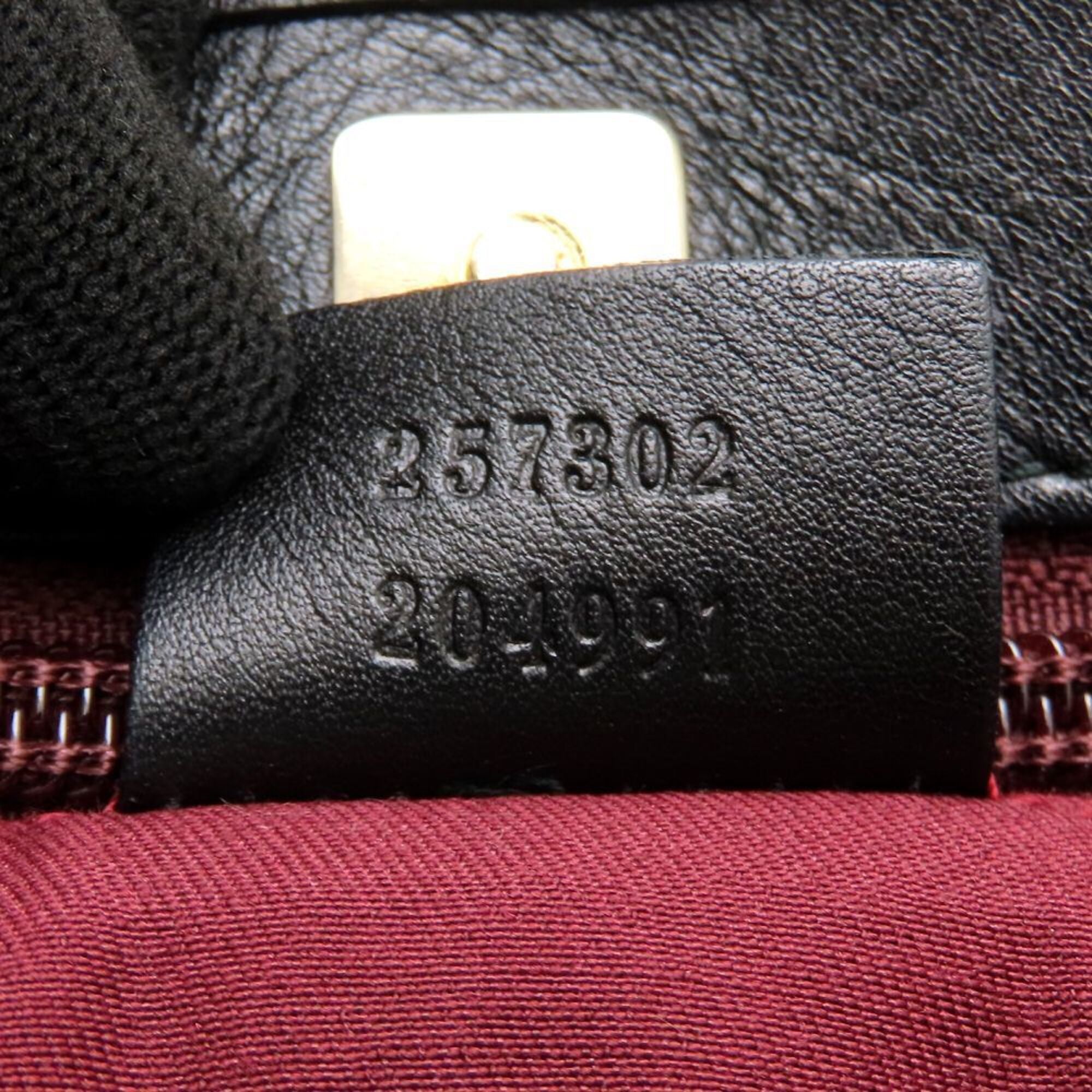 Gucci Black Gg Canvas Leather Tote Bag (Pre-Owned)