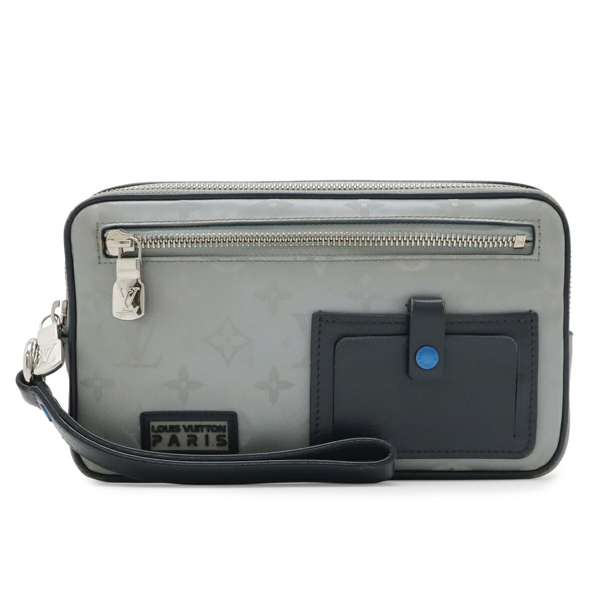 Louis Vuitton Monogram Navy Silver Monogram Clutch Bag (Pre-Owned)