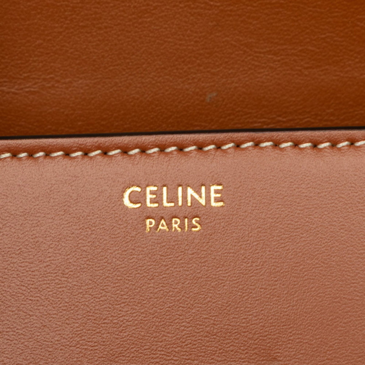 Celine Brown Leather Pochette Shoulder Bag (Pre-Owned)