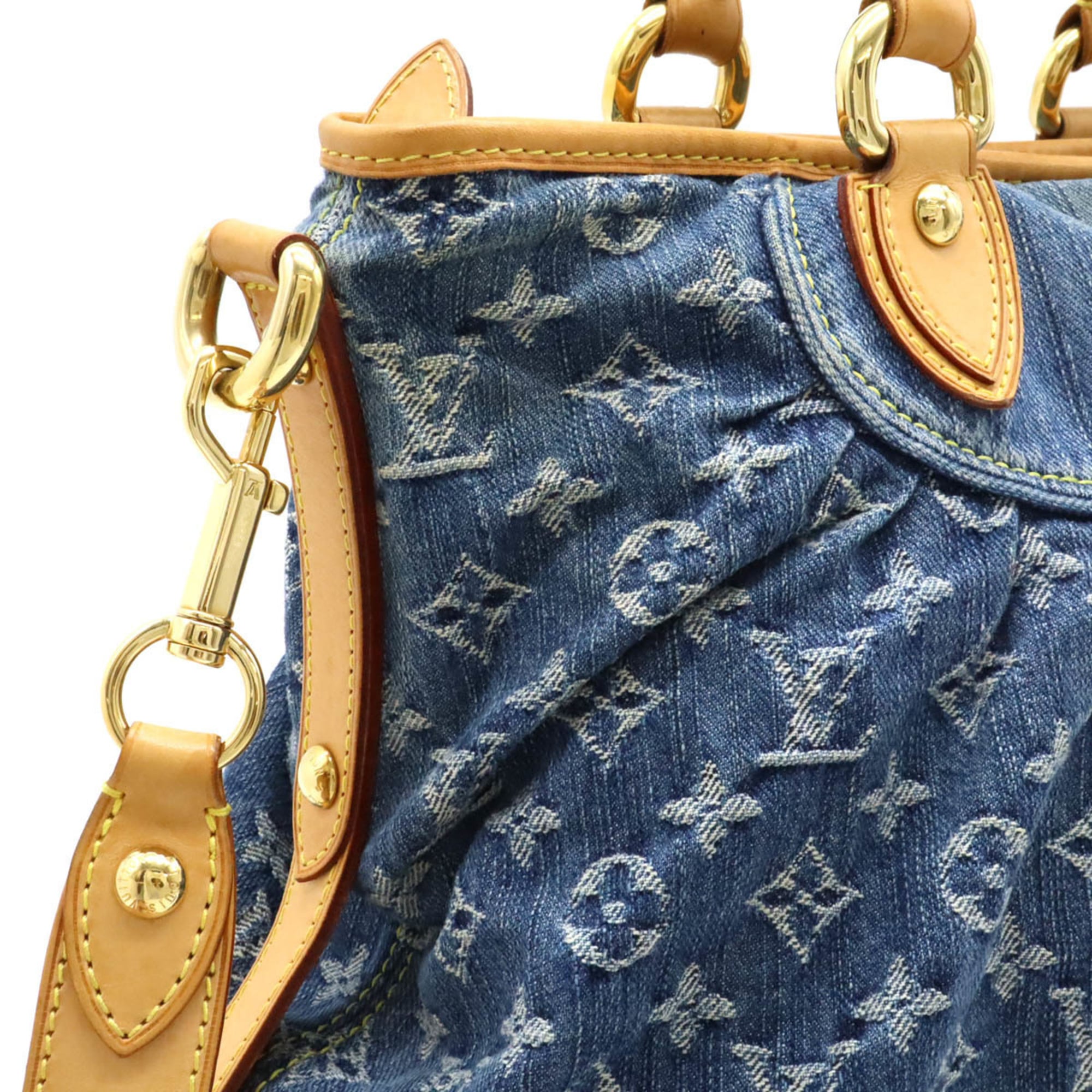 Louis Vuitton Monogram Denim Blue Monogram Denim Handbag Shoulder Bag Tote Bag (Pre-Owned)