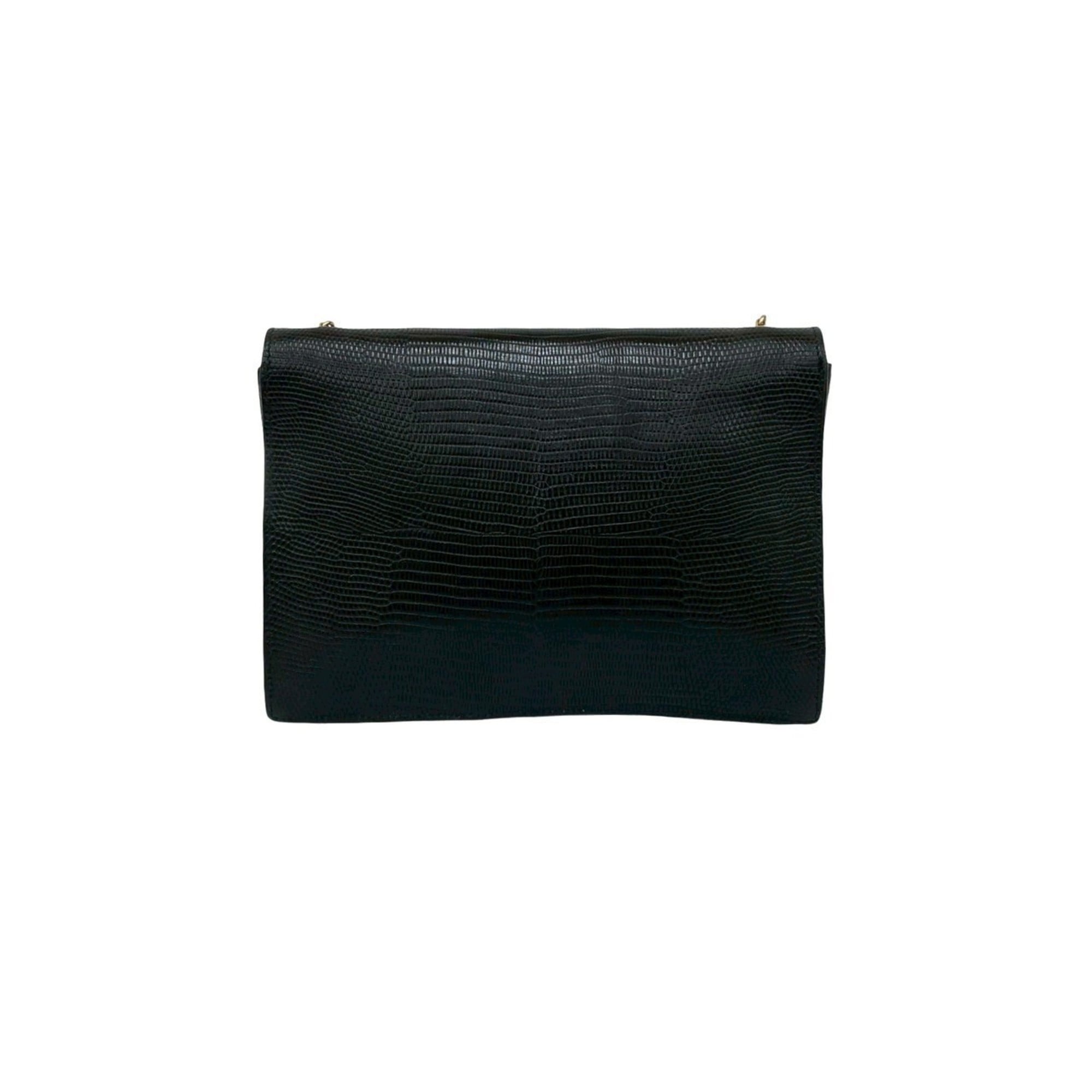 Fendi Black Leather Pochette Shoulder Bag (Pre-Owned)