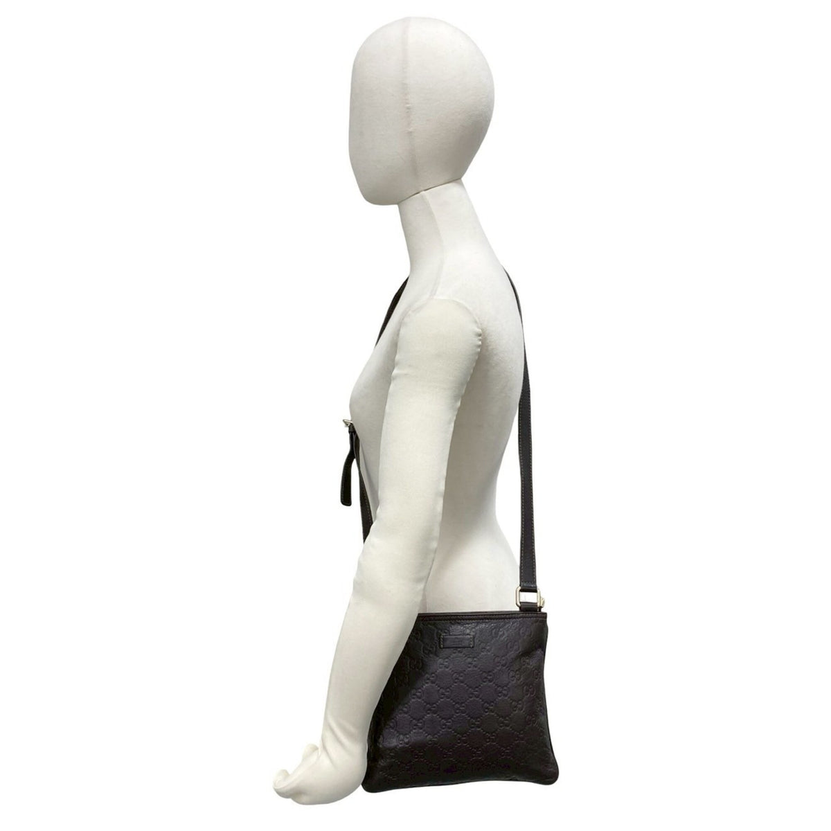 Gucci Brown Leather Pochette Shoulder Bag (Pre-Owned)