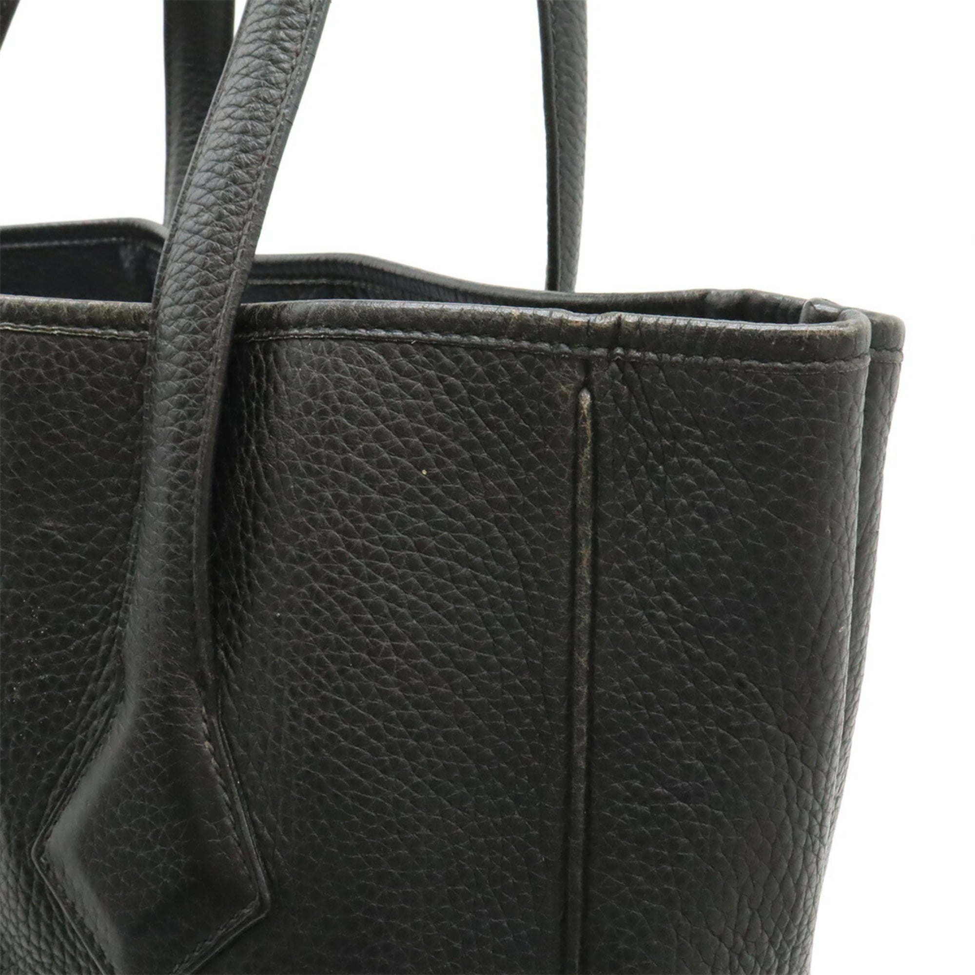 Hermes Noir Taurillon Clemence Leather Shoulder Bag Tote Bag (Pre-Owned)