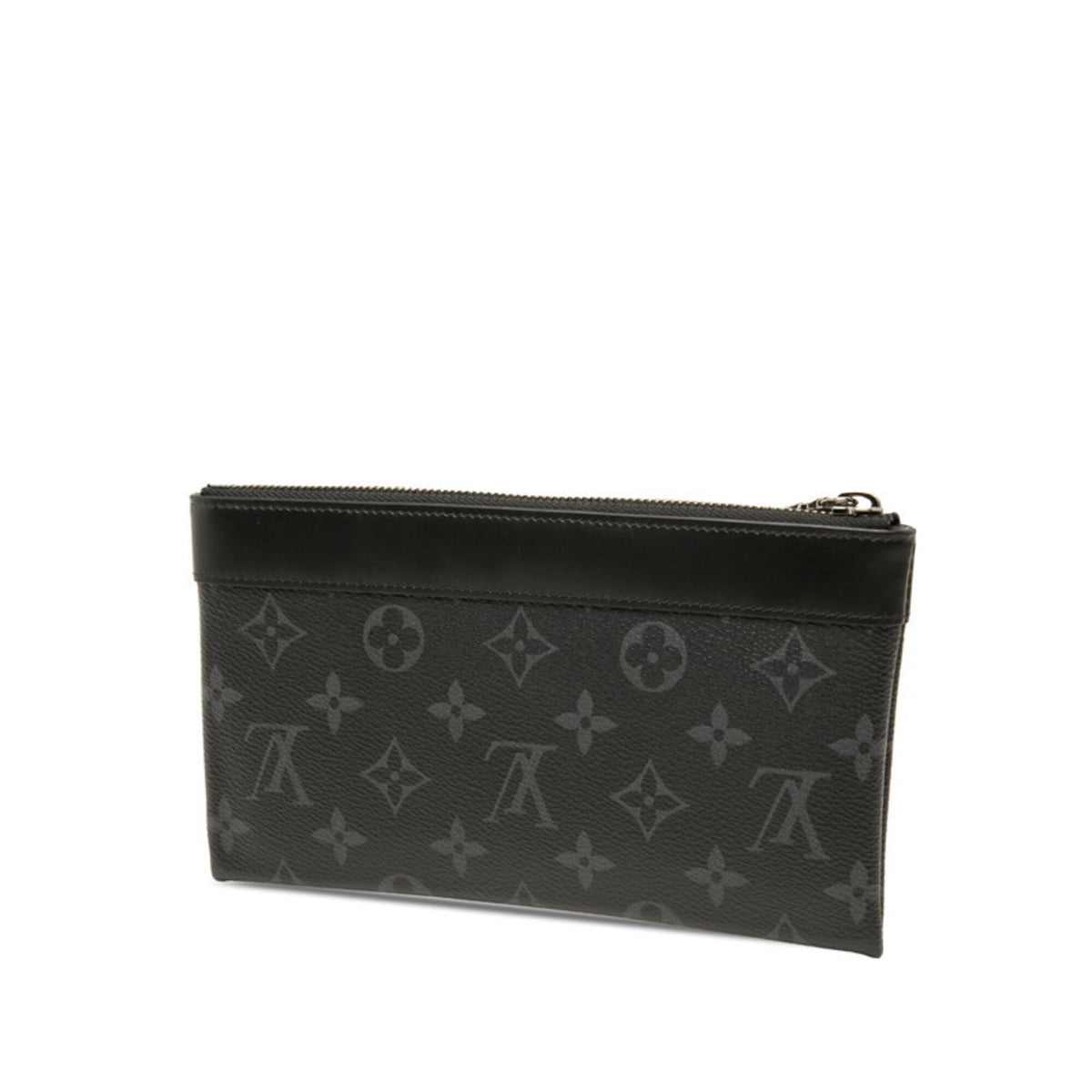 Louis Vuitton Black Pvc Leather Clutch Bag Handbag Pochette Pouch (Pre-Owned)