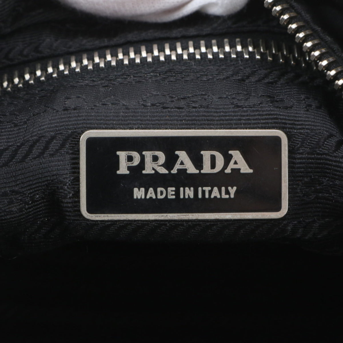 Prada Black Leather Nylon Shoulder Bag Tote Bag (Pre-Owned)