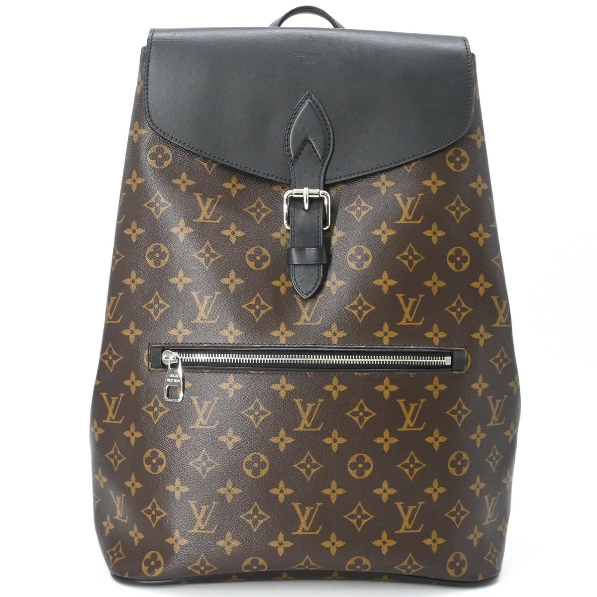 Louis Vuitton Black Brown Leather Backpack (Pre-Owned)