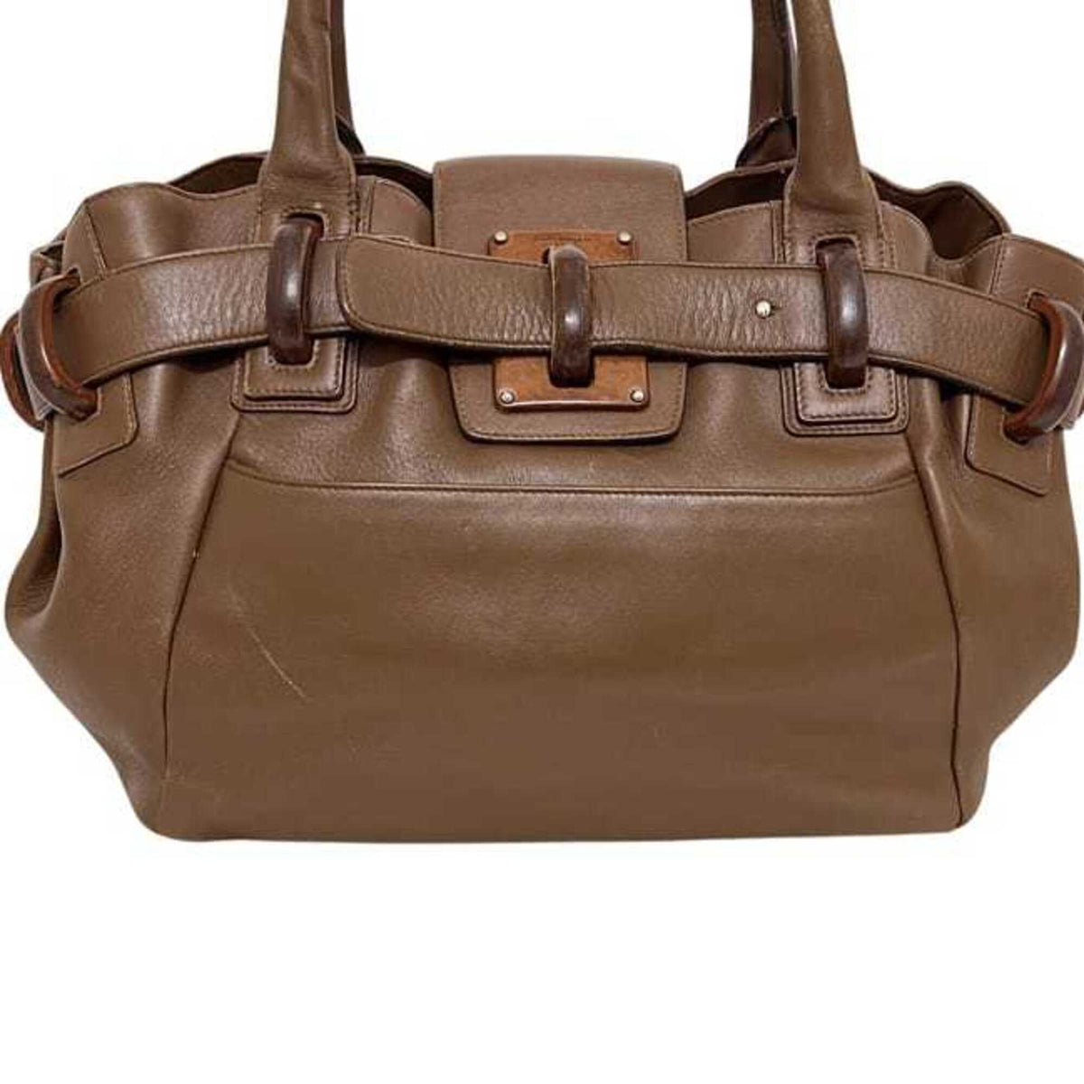 Salvatore Ferragamo Brown Leather Tote Bag (Pre-Owned)