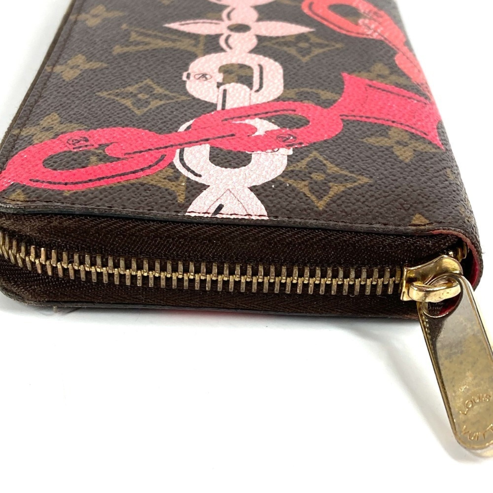 Louis Vuitton Monogram Bay Brown Pink Monogram Long Wallet (Bi-Fold) (Pre-Owned)