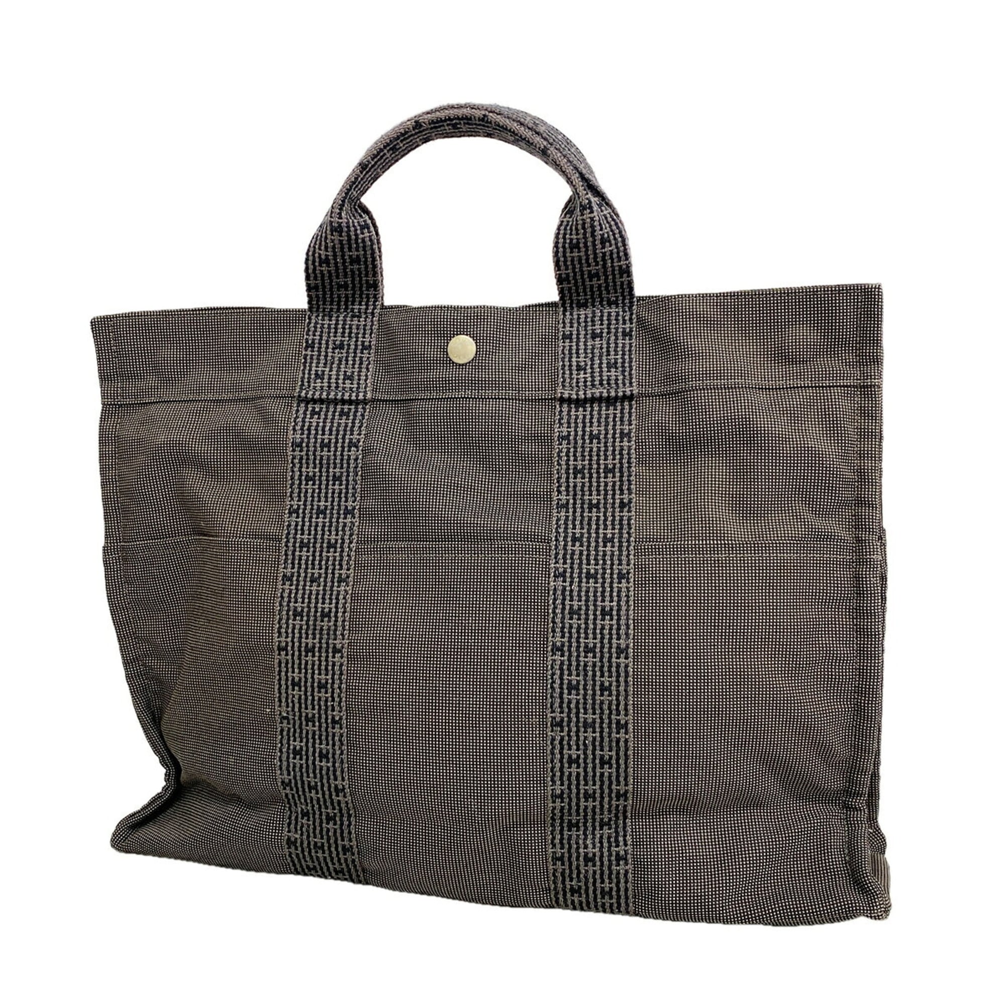 Hermes Gray Nylon Tote Bag (Pre-Owned)