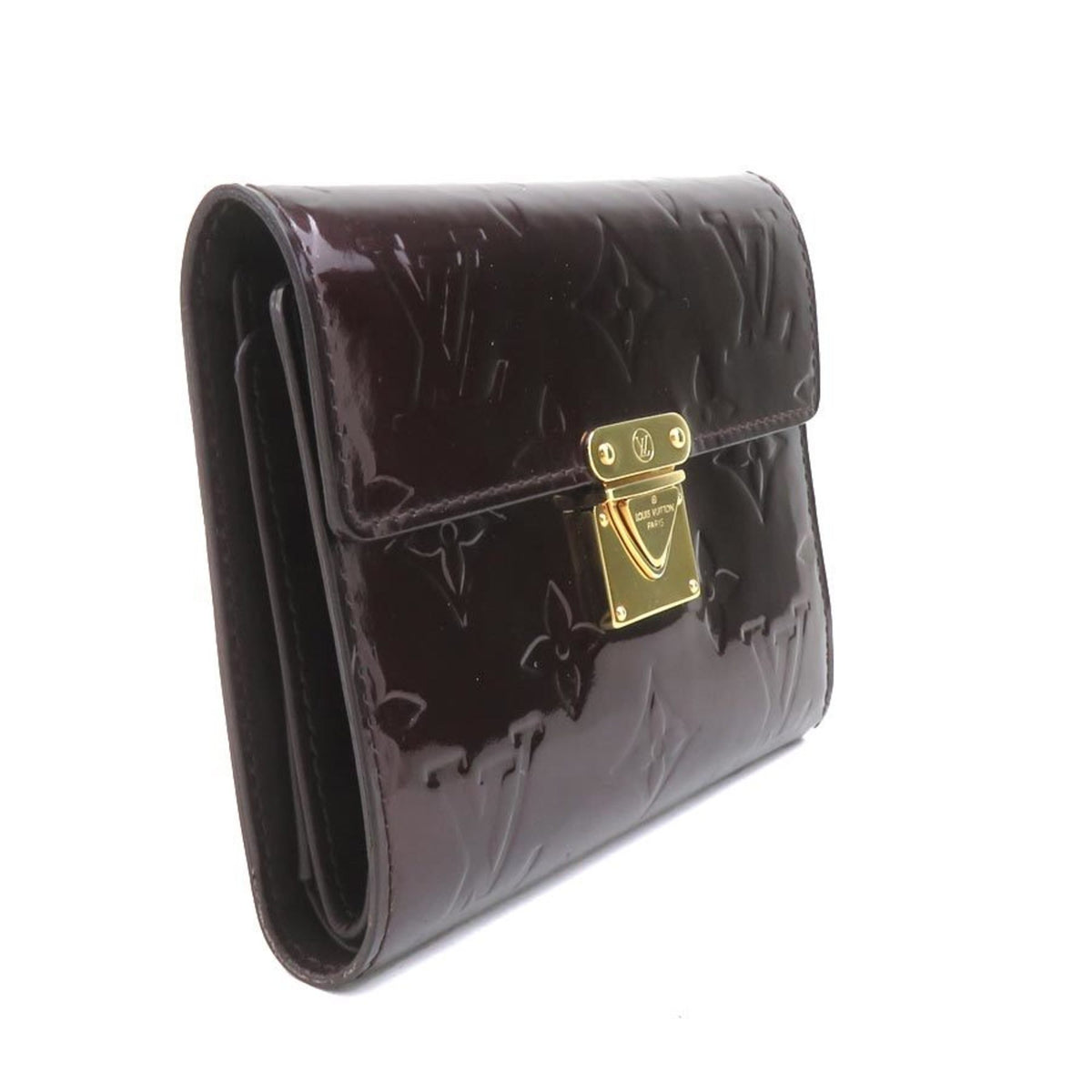 Louis Vuitton Monogram Vernis Amarante Monogram Vernis Wallet (Tri-Fold) (Pre-Owned)