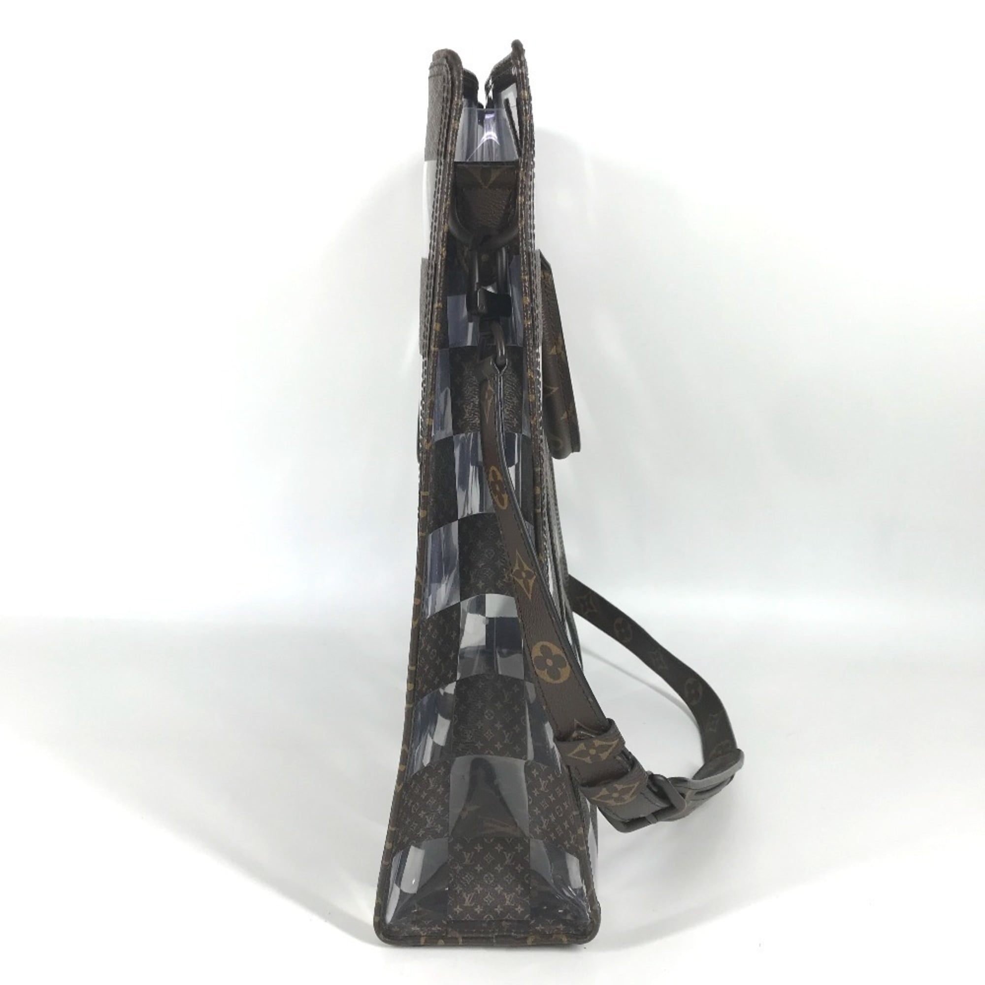 Louis Vuitton Brown Clear Monogram Vinyl Handbag Tote Bag (Pre-Owned)