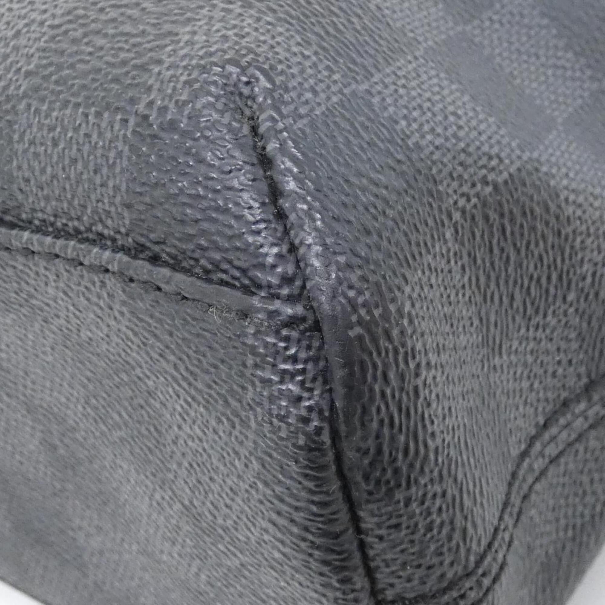 Louis Vuitton Dark Gray Graphite Coated Canvas Shoulder Bag (Pre-Owned)