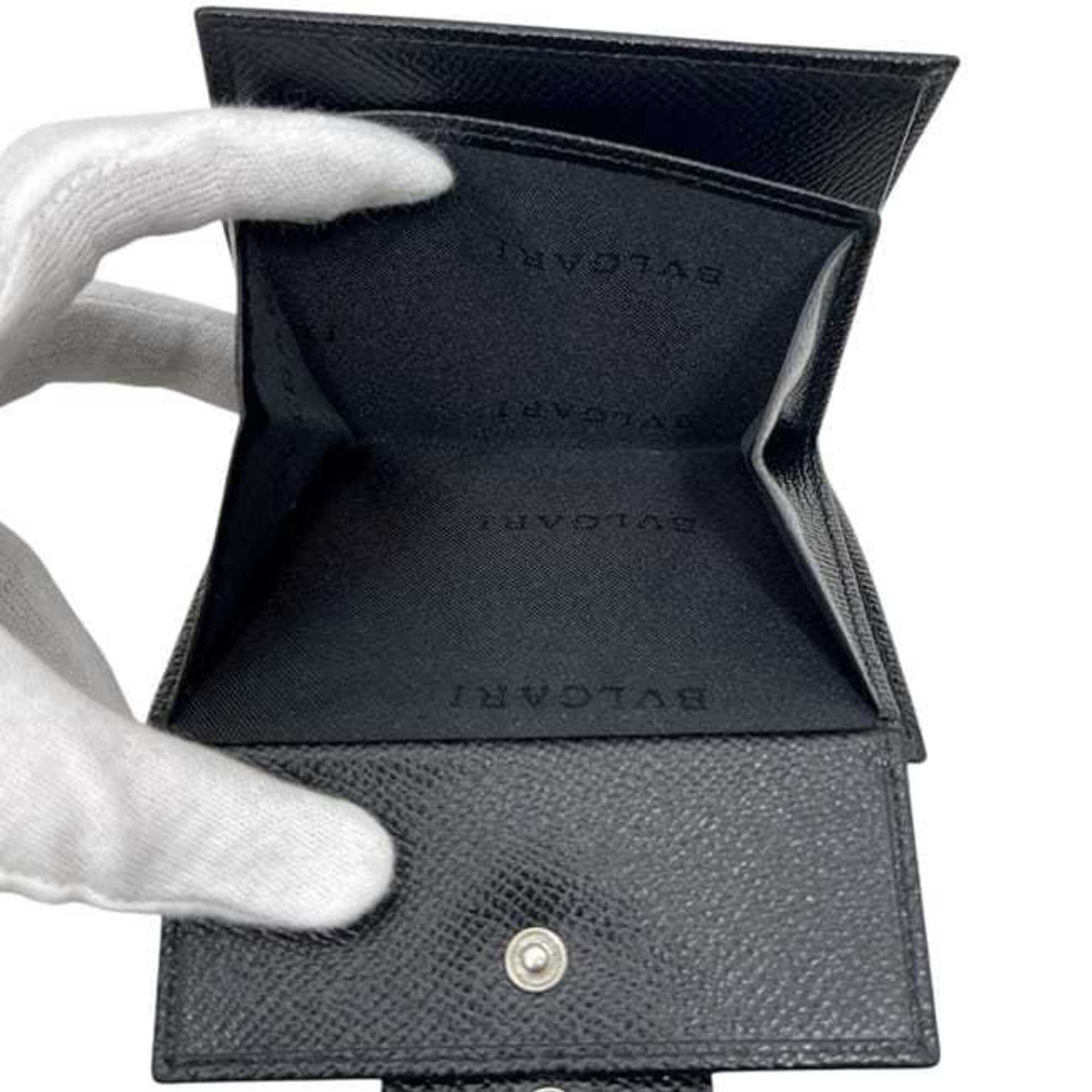 Bvlgari Bvlgari Bvlgari Black Leather Wallet (Bi-Fold) (Pre-Owned)