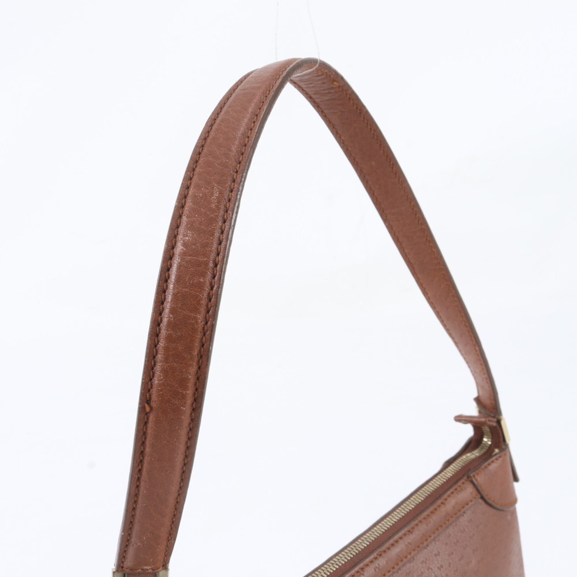 Salvatore Ferragamo Brown Leather Handbag Pouch (Pre-Owned)