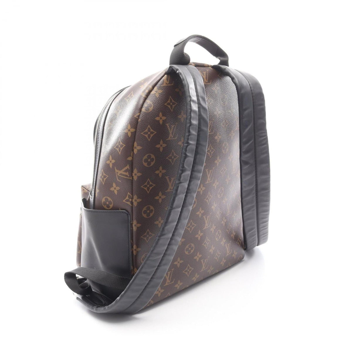 Louis Vuitton Black Brown Coated Canvas Leather Backpack Handbag (Pre-Owned)