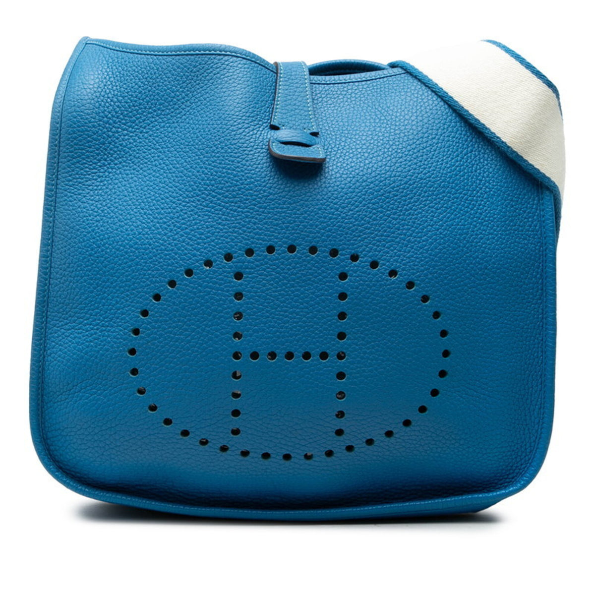 Hermes Blue Taurillon Clemence Leather Shoulder Bag (Pre-Owned)