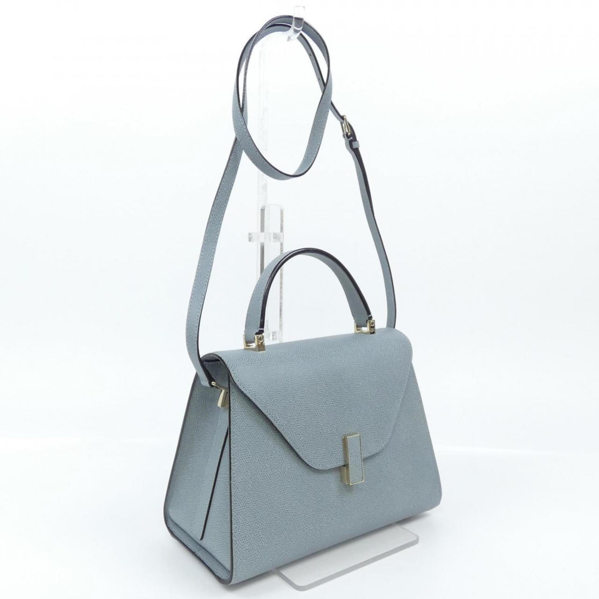 Valextra Blue Leather Handbag (Pre-Owned)