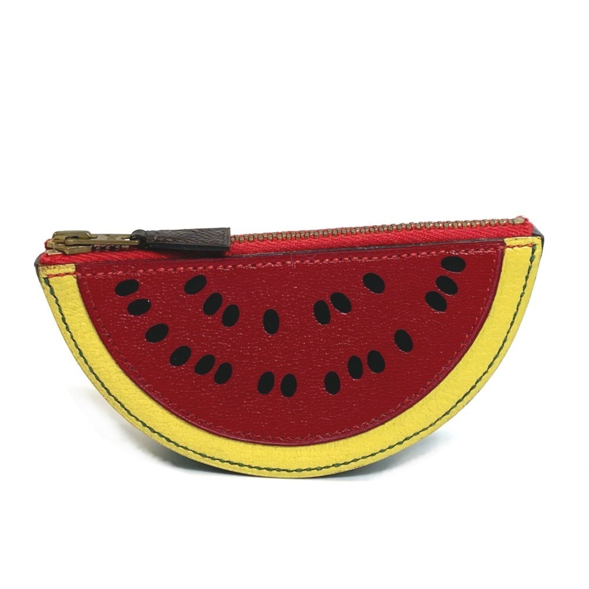 Hermes Red Leather Coin Purse/Coin Case (Pre-Owned)