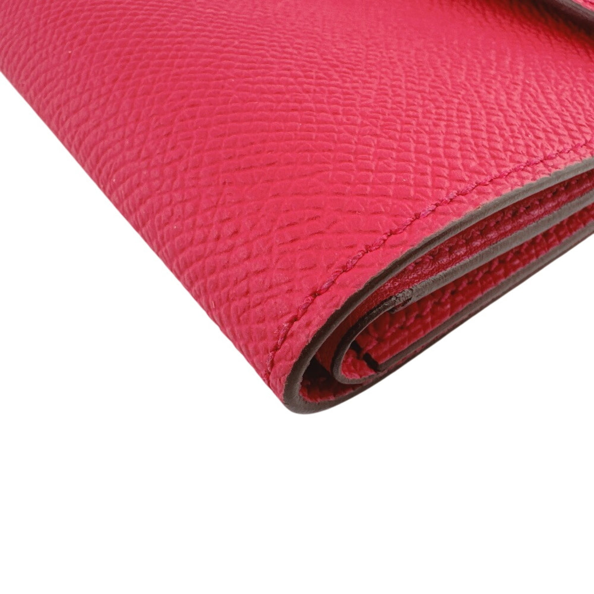 Hermes Pink Epsom Leather Wallet (Tri-Fold) (Pre-Owned)