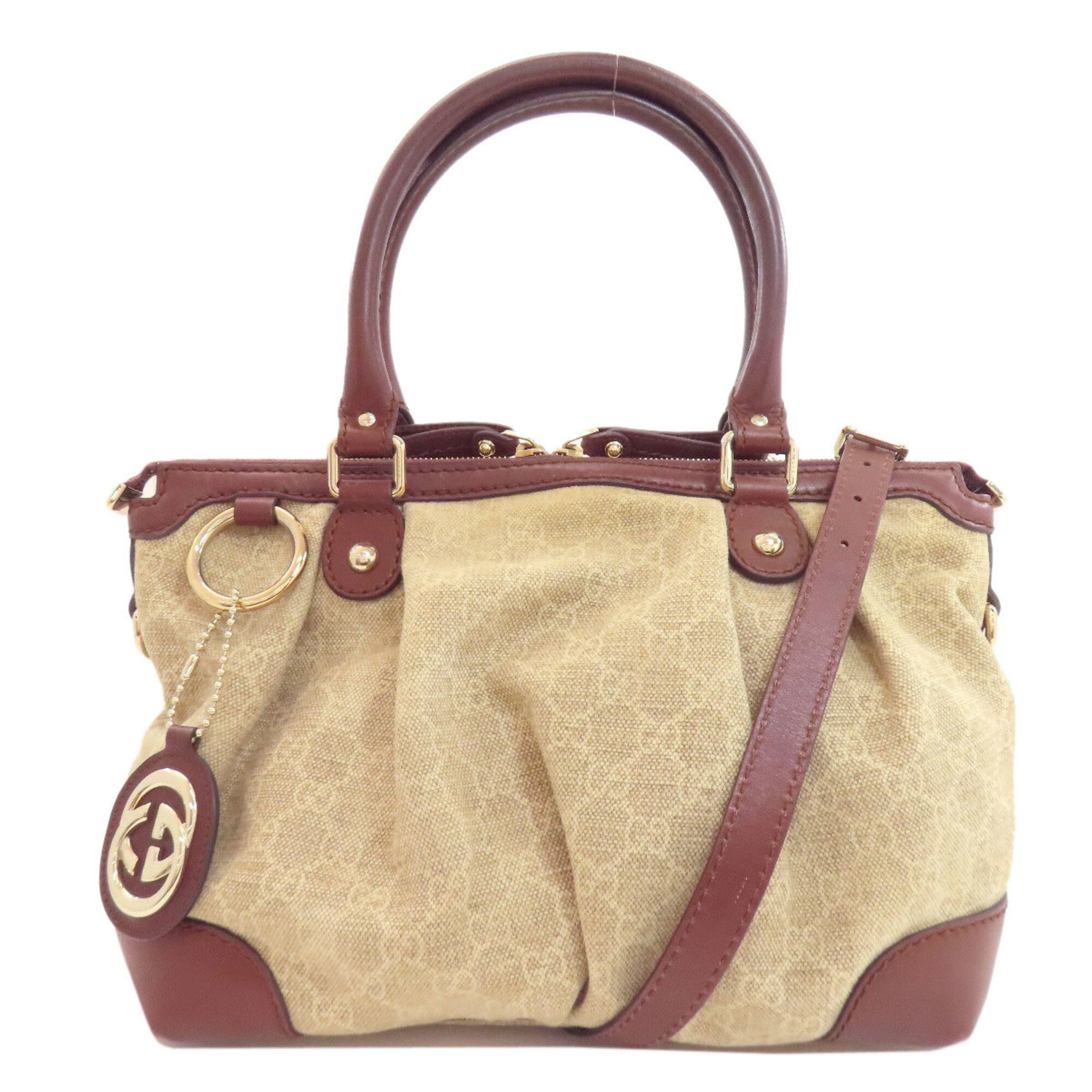 Gucci Brown Canvas Tote Bag (Pre-Owned)