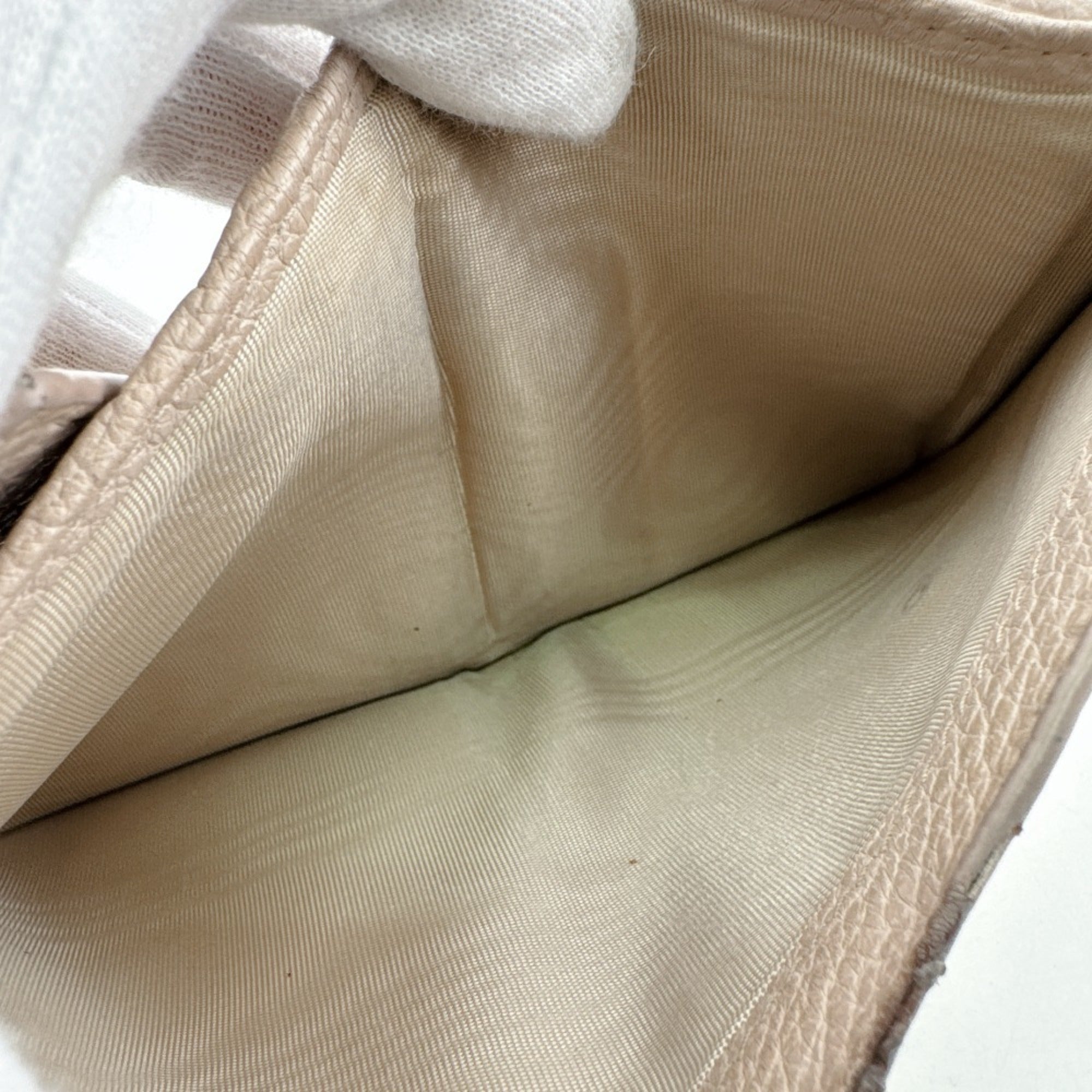 Miu Miu Beige Pink Leather Wallet (Tri-Fold) (Pre-Owned)