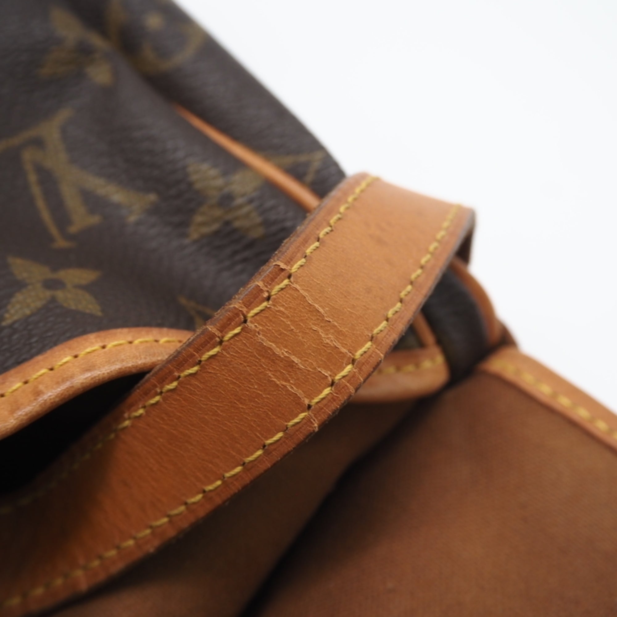 Louis Vuitton Monogram Brown Coated Canvas Leather Shoulder Bag (Pre-Owned)