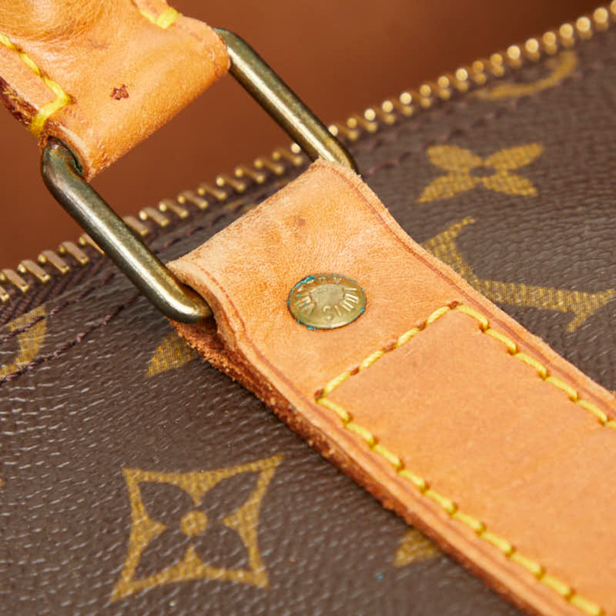 Louis Vuitton Brown Pvc Leather Boston Bag (Pre-Owned)