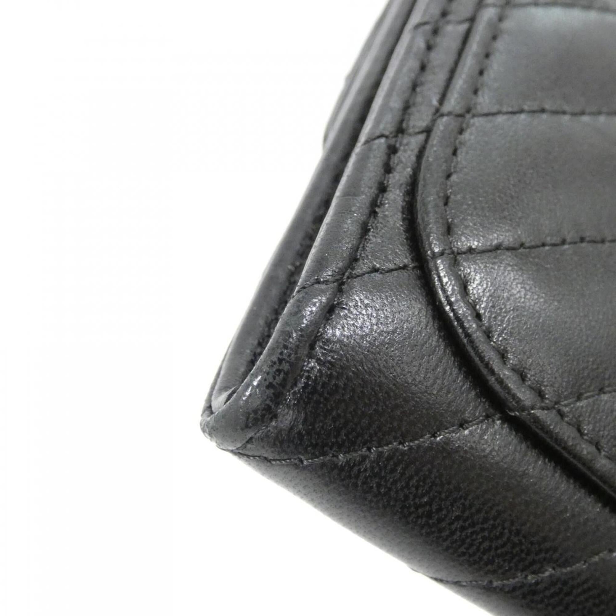 Chanel Black Leather Coin Purse/Coin Case (Pre-Owned)