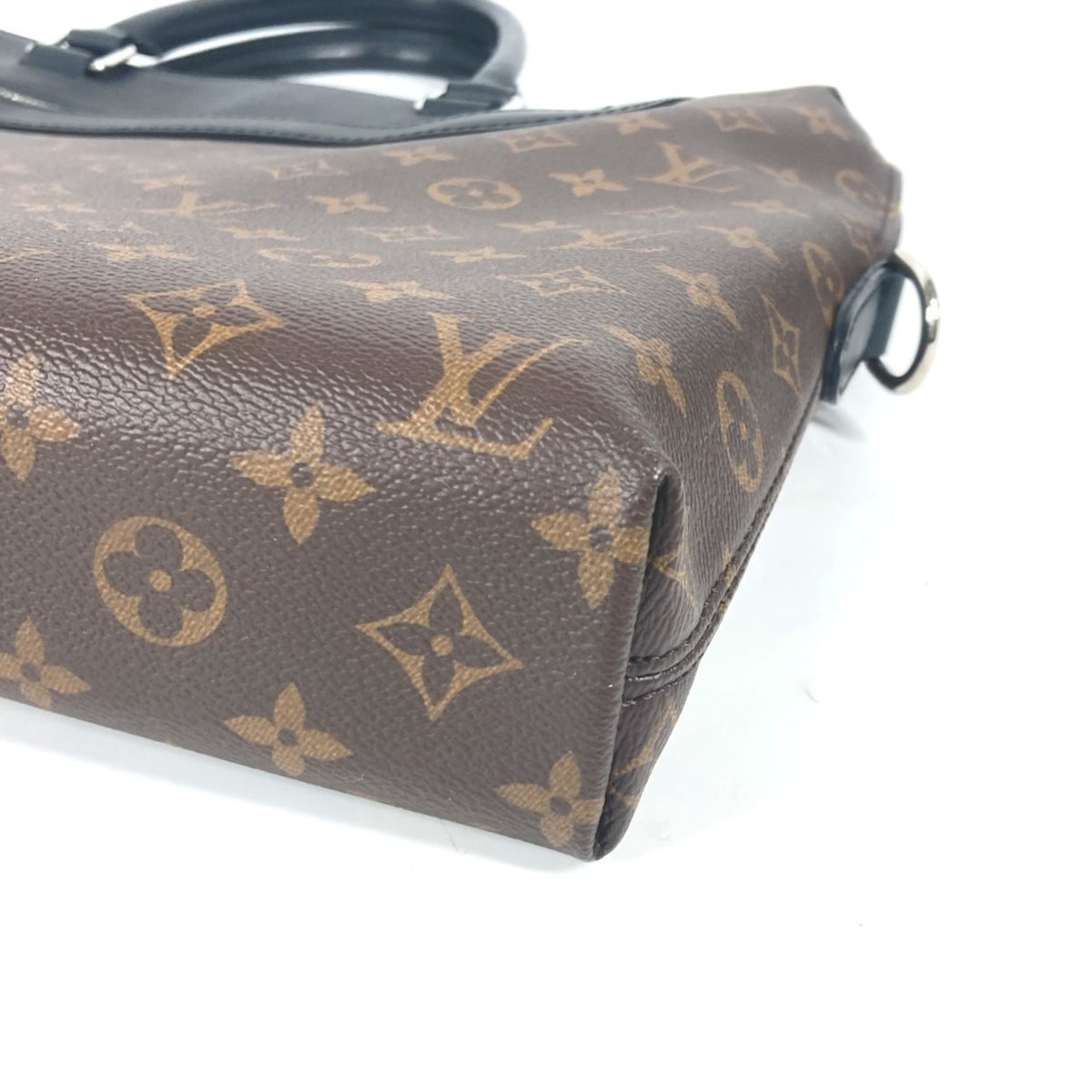 Louis Vuitton Black Brown Monogram Handbag Shoulder Bag Tote Bag (Pre-Owned)