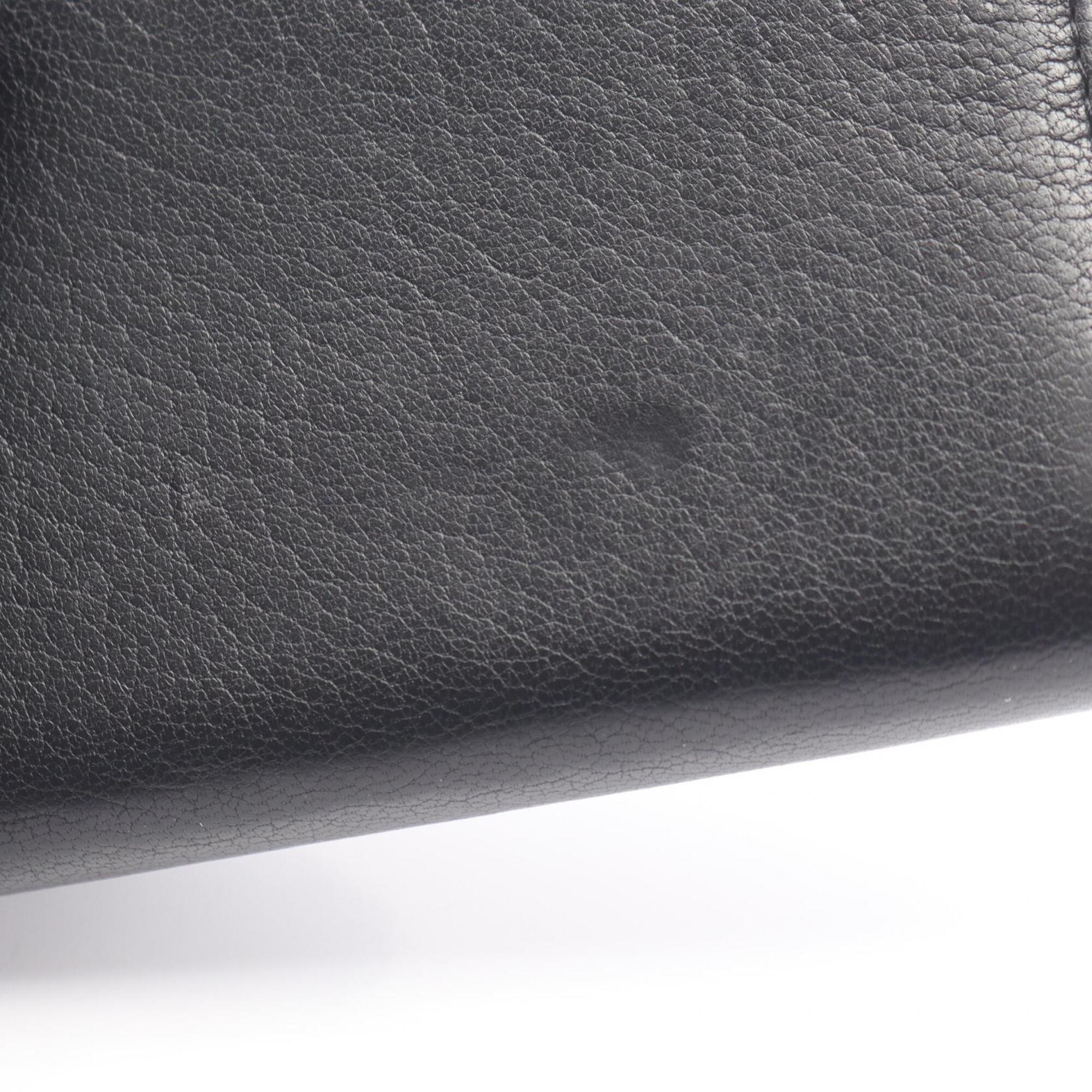 Chanel Black Leather Coin Purse/Coin Case (Pre-Owned)