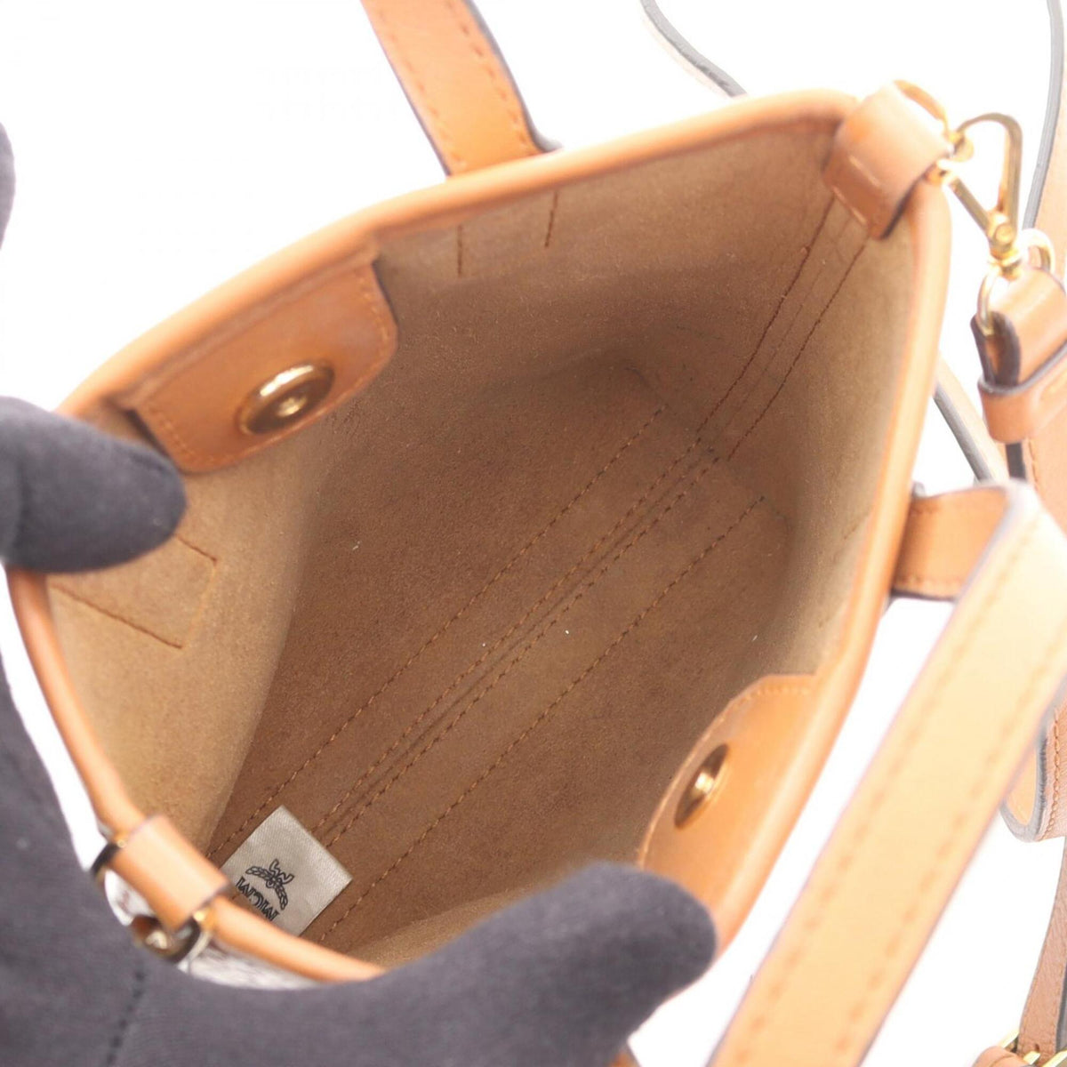 Mcm Brown Coated Canvas Leather Handbag (Pre-Owned)