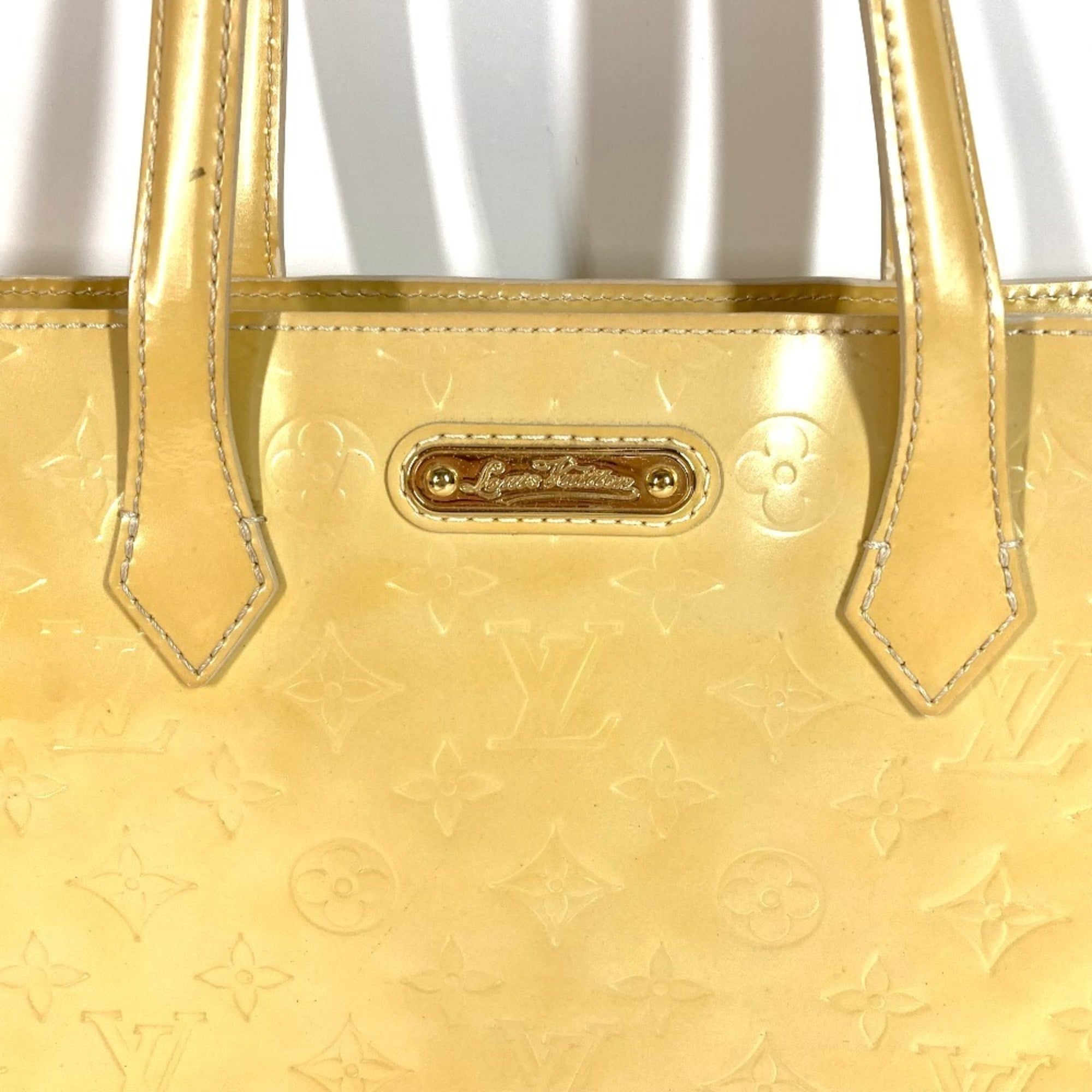 Louis Vuitton Beige Blanc Corail Monogram Vernis Handbag Shoulder Bag Tote Bag (Pre-Owned)