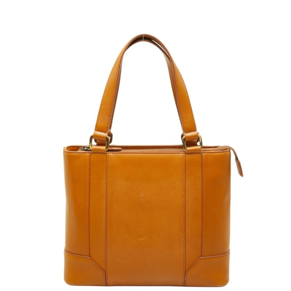 Burberry Camel Leather Shoulder Bag Tote Bag (Pre-Owned)