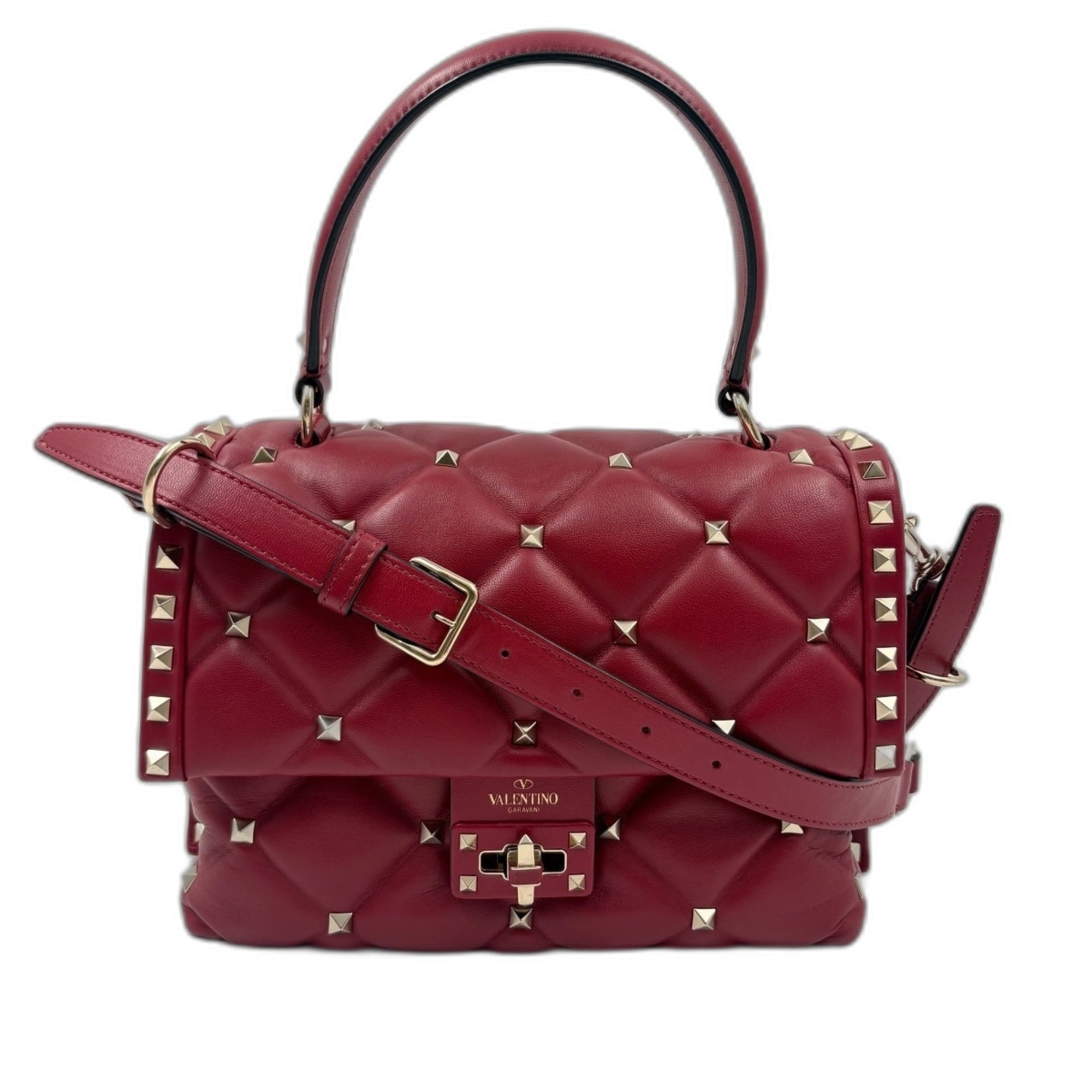 Valentino Red Color Handbag Shoulder Bag (Pre-Owned)