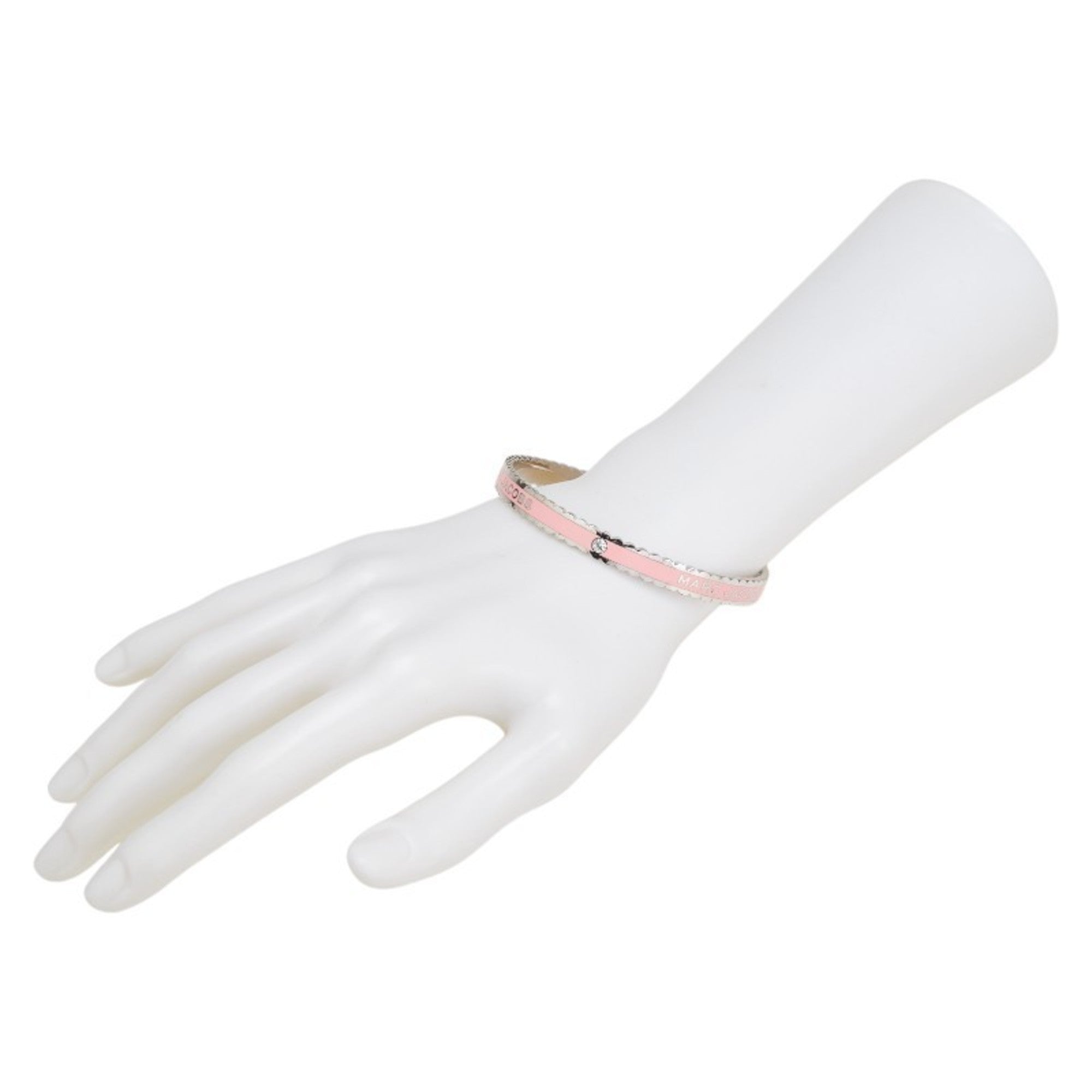 Marc Jacobs Silver Pink Metal Band Ring (Pre-Owned)