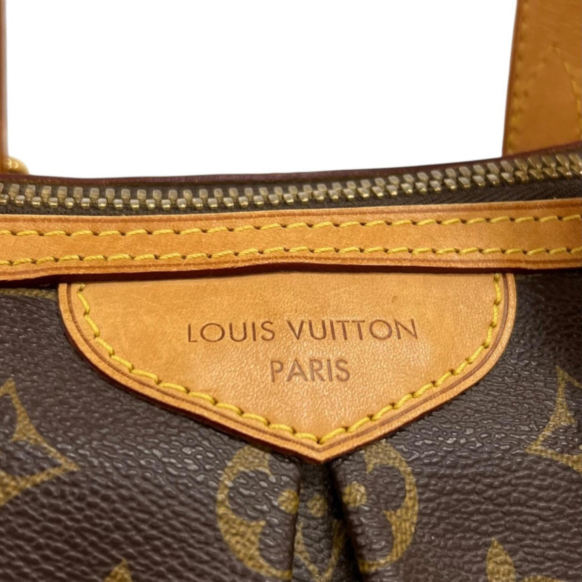 Louis Vuitton Brown Monogram Leather Handbag Shoulder Bag (Pre-Owned)